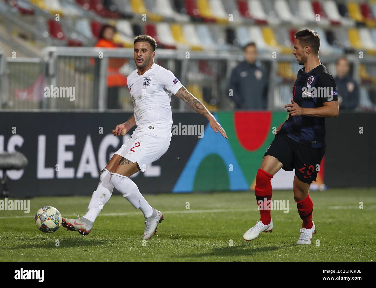 Kyle Walker d'Angleterre pendant la Ligue des Nations de l'UEFA, Groupe A4 au Stadion HNK Rijeka, Rijeka. Date de la photo : 12 octobre 2018. Le crédit photo doit être lu : David Klein/Sportimage via PA Images Banque D'Images