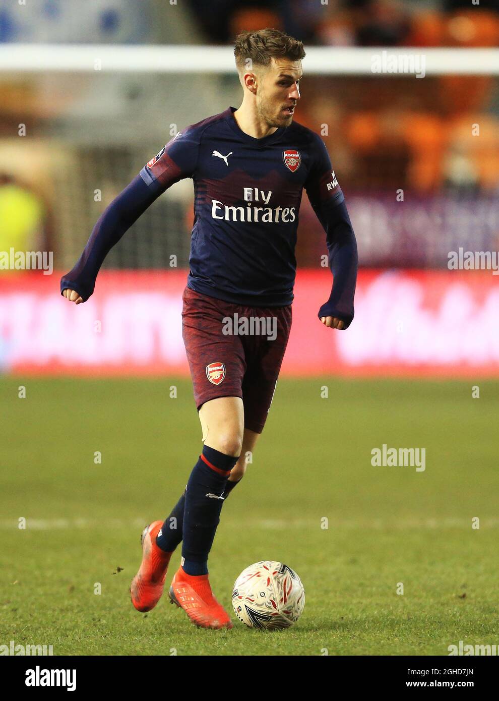 Aaron Ramsey d'Arsenal lors de la coupe Emirates FA, troisième match à Bloomfield Road, Blackpool. Date de la photo : 5 janvier 2019. Le crédit d'image devrait se lire: Matt McNulty/Sportimage via PA Images Banque D'Images