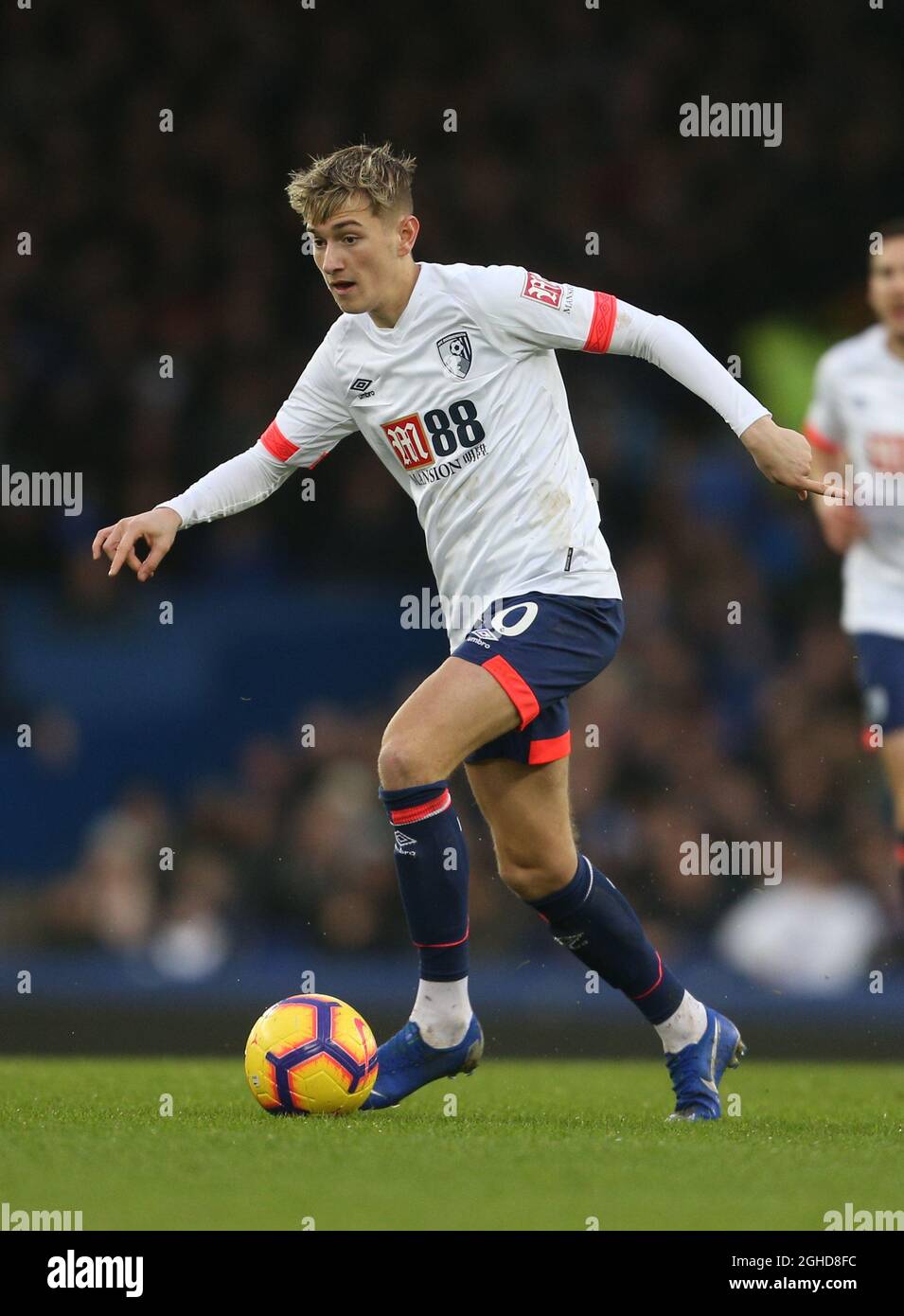 David Brooks, de Bournemouth, lors du match de la Premier League à Goodison Park, Liverpool. Date de la photo : 13 janvier 2019. Le crédit d'image devrait se lire: Matt McNulty/Sportimage via PA Images Banque D'Images