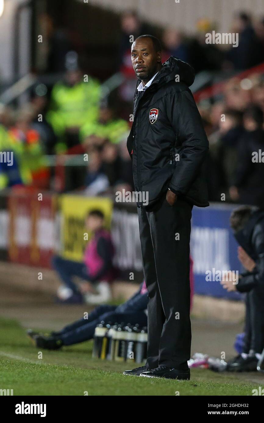 Dennis Lawrence de Trinité-et-Tobago pendant le match international amical au champ de courses de Wrexham. Date de la photo : 20 mars 2019. Le crédit photo doit se lire comme suit : James Wilson/Sportimage via PA Images Banque D'Images