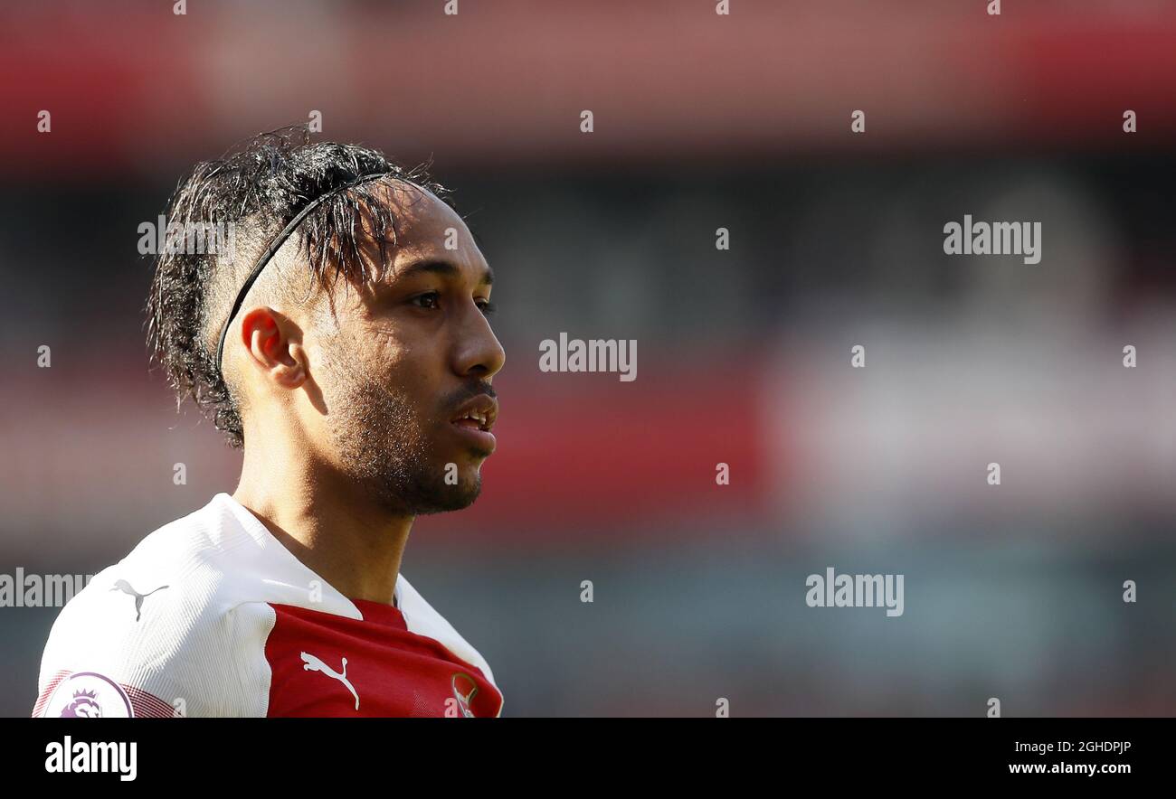 Pierre-Emerick Aubameyang d'Arsenal lors du match de la Premier League au stade Emirates, Londres. Date de la photo : 21 avril 2019. Le crédit photo doit être lu : David Klein/Sportimage via PA Images Banque D'Images