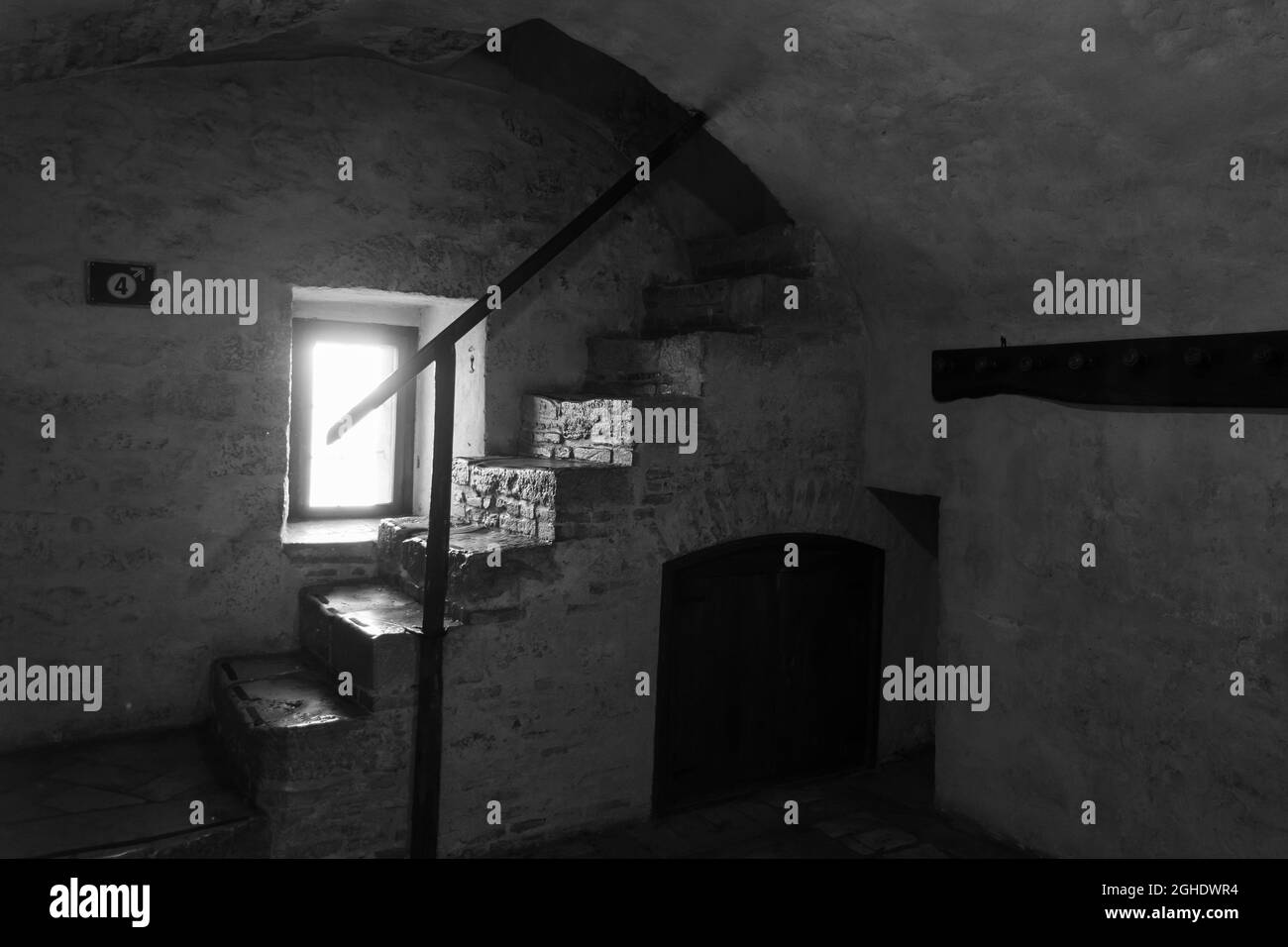 Assise, église de San Damiano. L'église de San Damiano, est l'endroit où Saint Clare est mort et où Saint François a trouvé la conversion. Banque D'Images