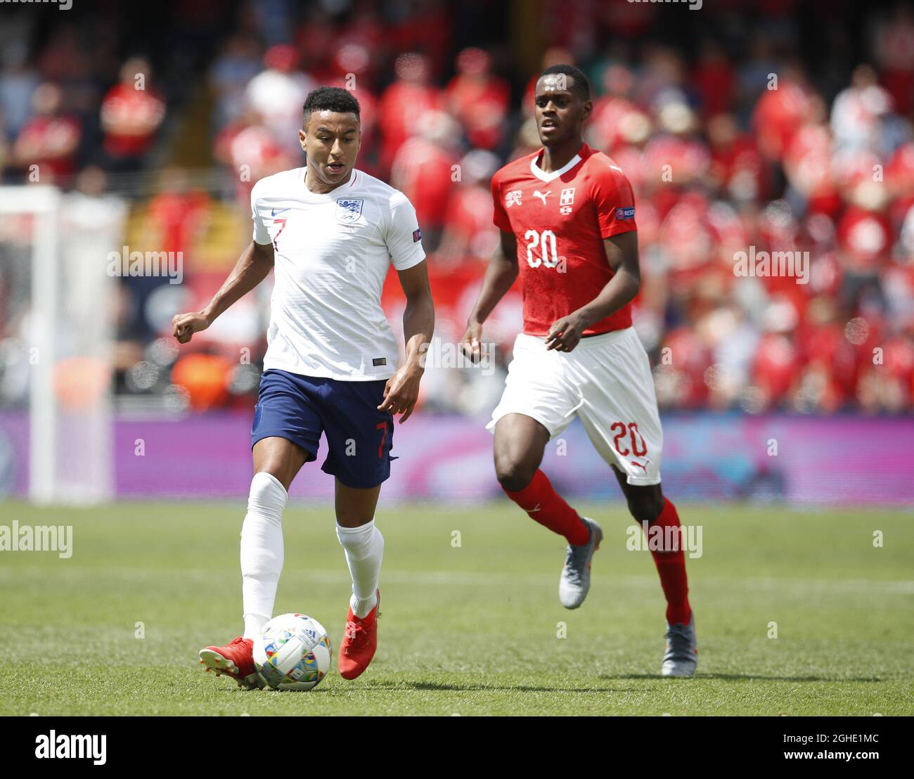 Jesse Lingard, d'Angleterre, se déplace sur l'attaque lors du match de la Ligue des Nations de l'UEFA au stade D. Afonso Henriques, à Guimaraes. Date de la photo : 9 juin 2019. Le crédit photo doit être lu : David Klein/Sportimage via PA Images Banque D'Images