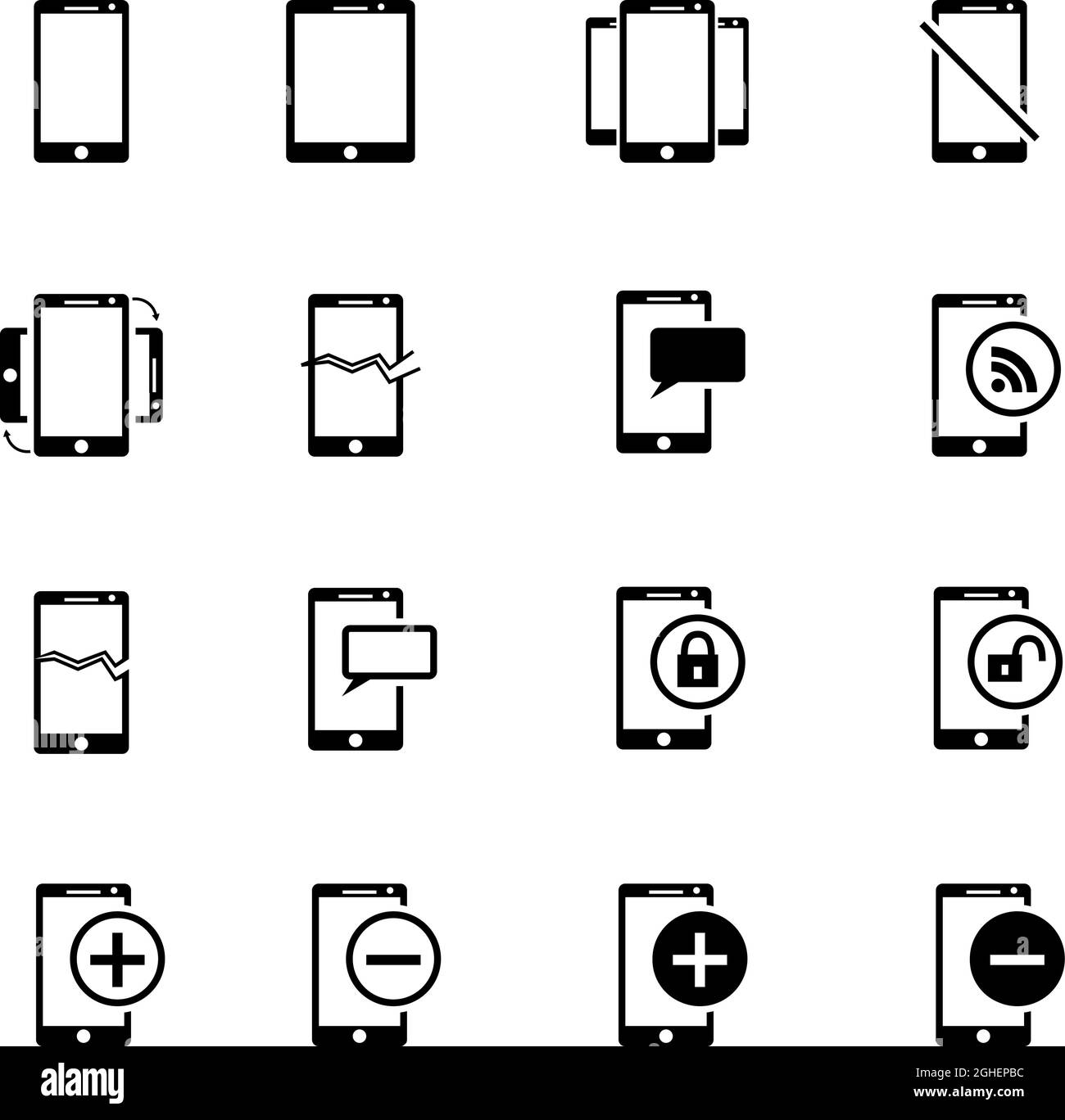 Ensemble simple d'icônes de ligne vectorielle associée à l'approbation. Contient des icônes telles que le téléphone, le smartphone, la tablette et bien plus encore. 48x48 Pixel Perfect Illustration de Vecteur