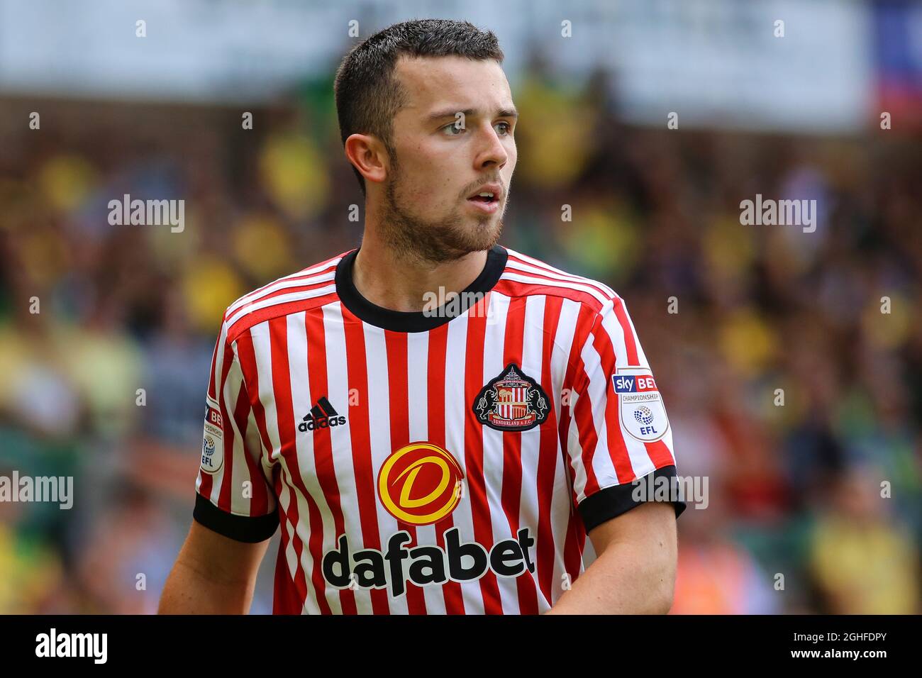 George Honeyman de Sunderland - Norwich City / Sunderland, Sky Bet Championship, Carrow Road, Norwich - 13 août 2017. Banque D'Images
