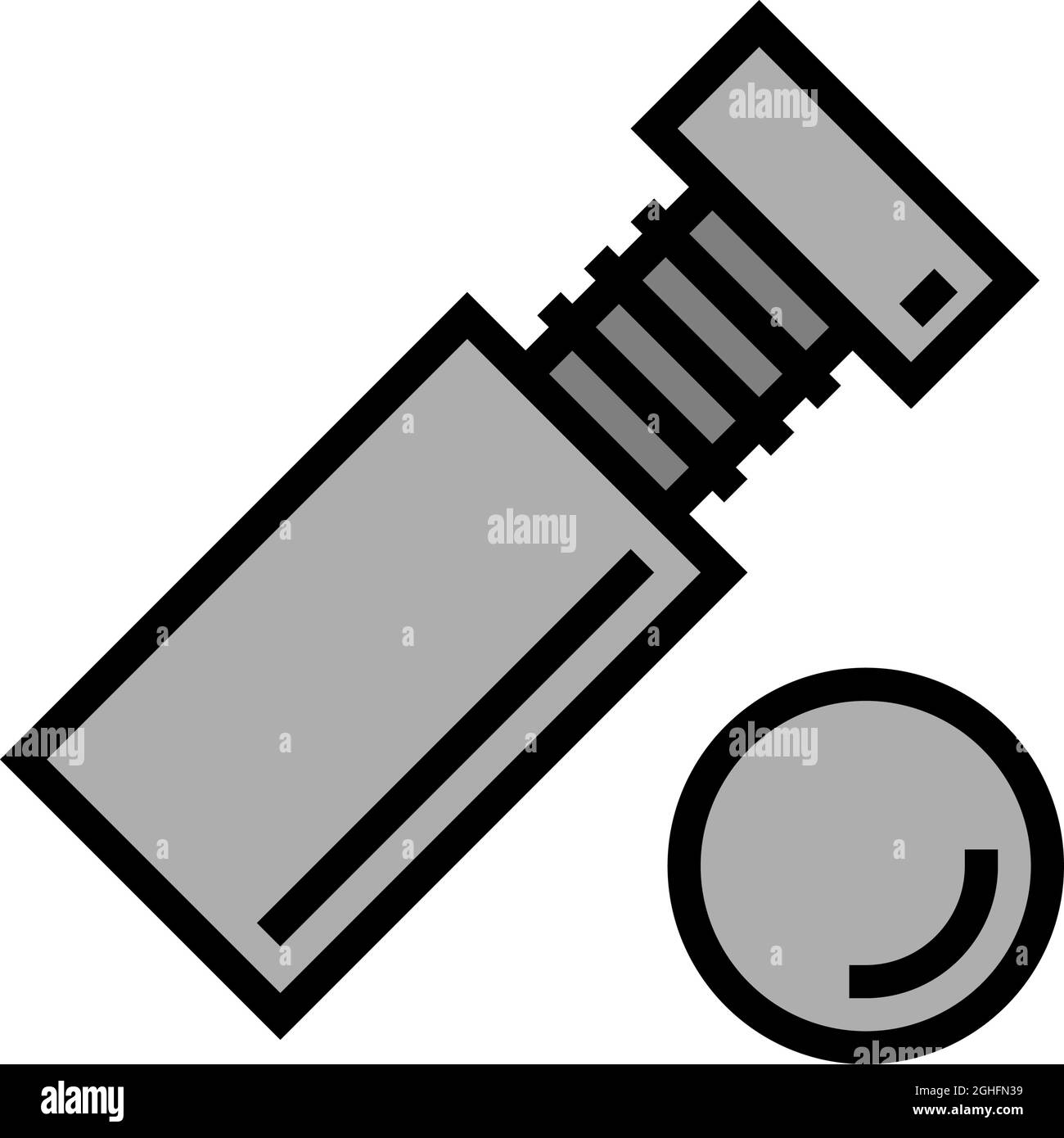 illustration vectorielle de l'icône de couleur de la vis de fixation Illustration de Vecteur