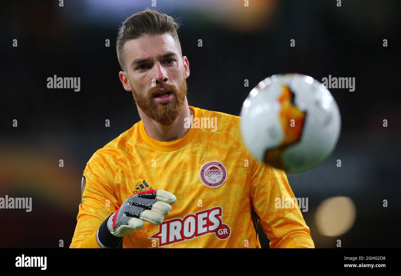 OlympiakosÕ gardien de but Jose sa lors du match de l'UEFA Europa League au stade Emirates, Londres. Date de la photo : 27 février 2020. Le crédit photo doit se lire comme suit : Paul Terry/Sportimage via PA Images Banque D'Images