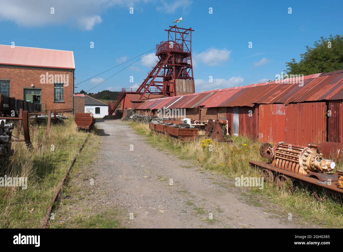 Le musée national du charbon Big Pit a conservé une mine de charbon et un site du patrimoine mondial à Blaenavon Wales, au Royaume-Uni, en septembre 2021 Banque D'Images
