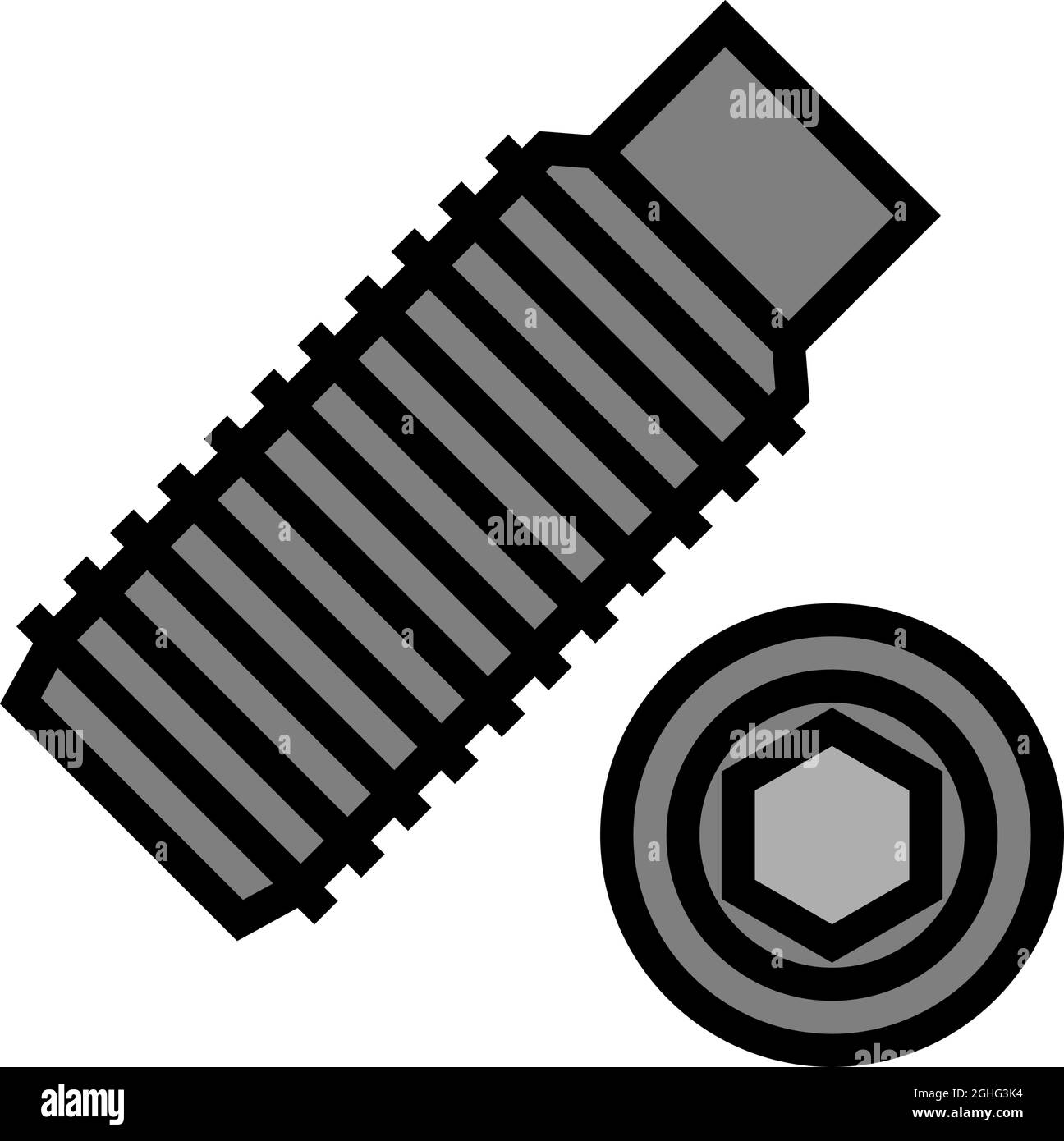illustration vectorielle de l'icône de couleur de vis de réglage Illustration de Vecteur