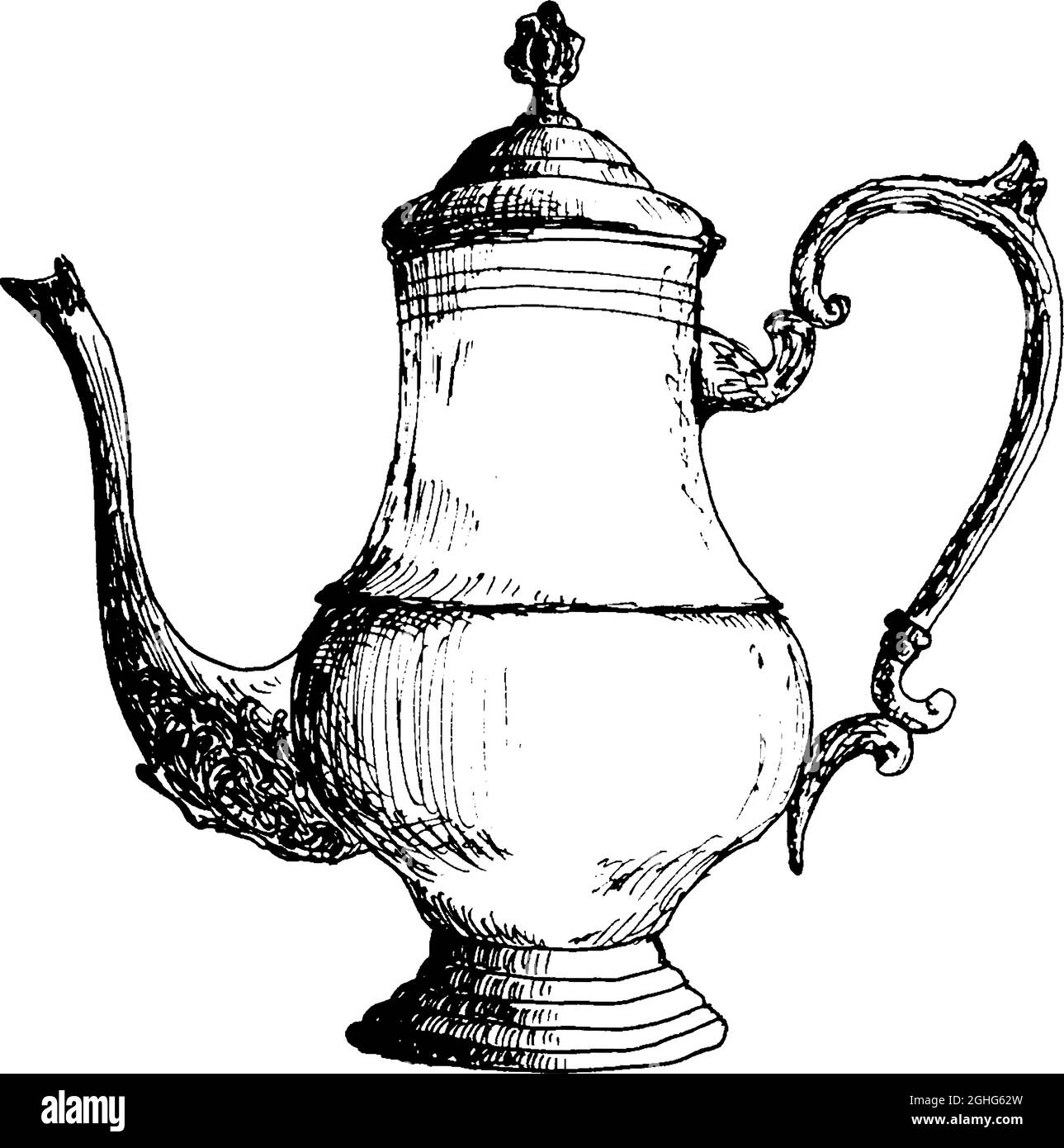 Cafetière, machine à café dessin à la main Illustration du vecteur  d'esquisse Image Vectorielle Stock - Alamy