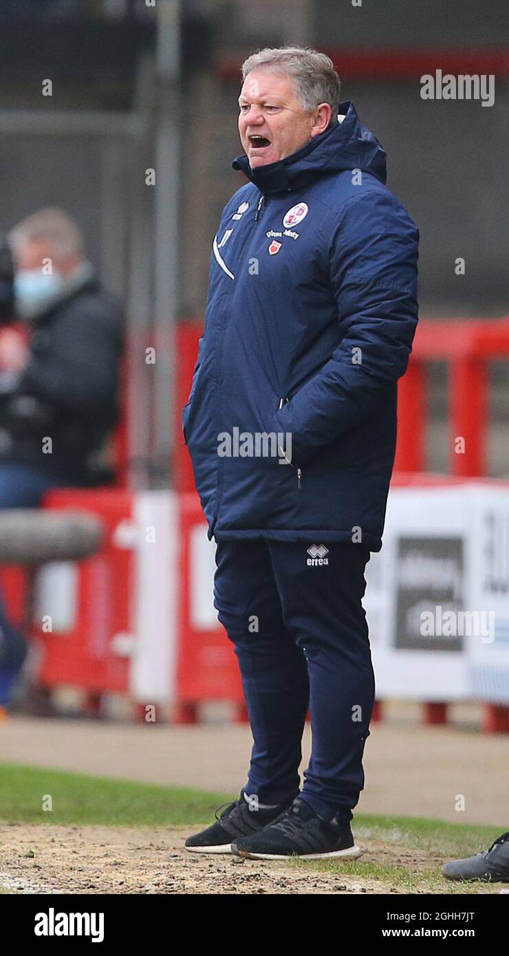 John Yems, directeur de Crawley Town pendant le match de la coupe FA au stade People Pension, Crawley. Date de la photo : 10 janvier 2021. Le crédit photo doit se lire comme suit : Paul Terry/Sportimage via PA Images Banque D'Images