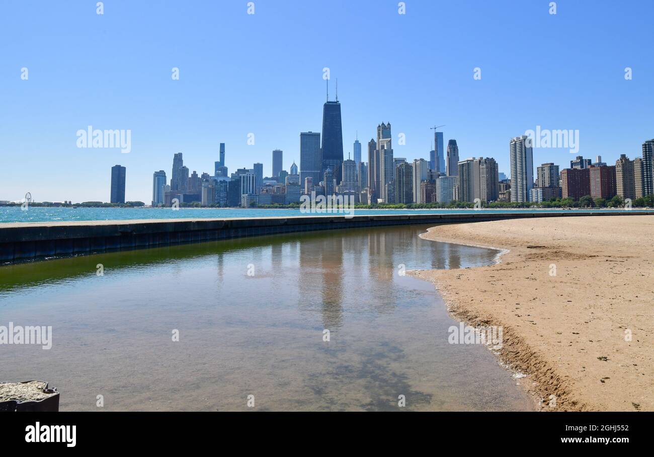 La ville de Chicago est au bord de l'eau Banque D'Images