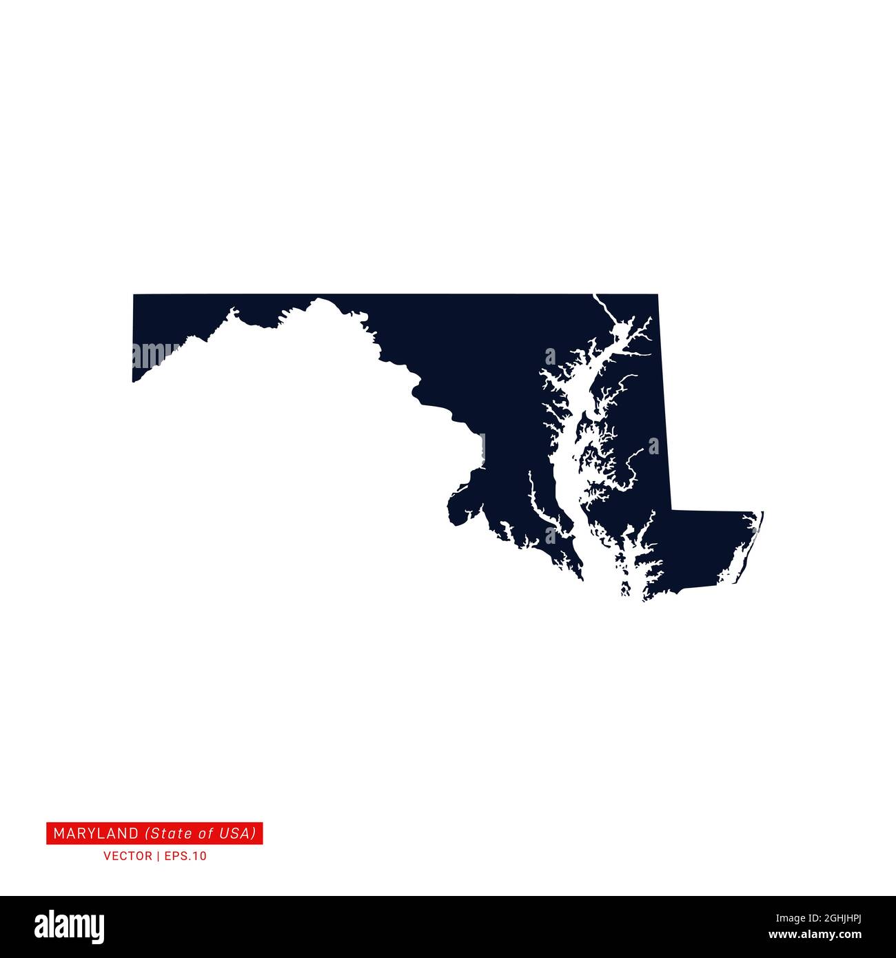 Modèle de conception d'illustrations vectorielles du Maryland (États-Unis). Vecteur eps 10. Illustration de Vecteur