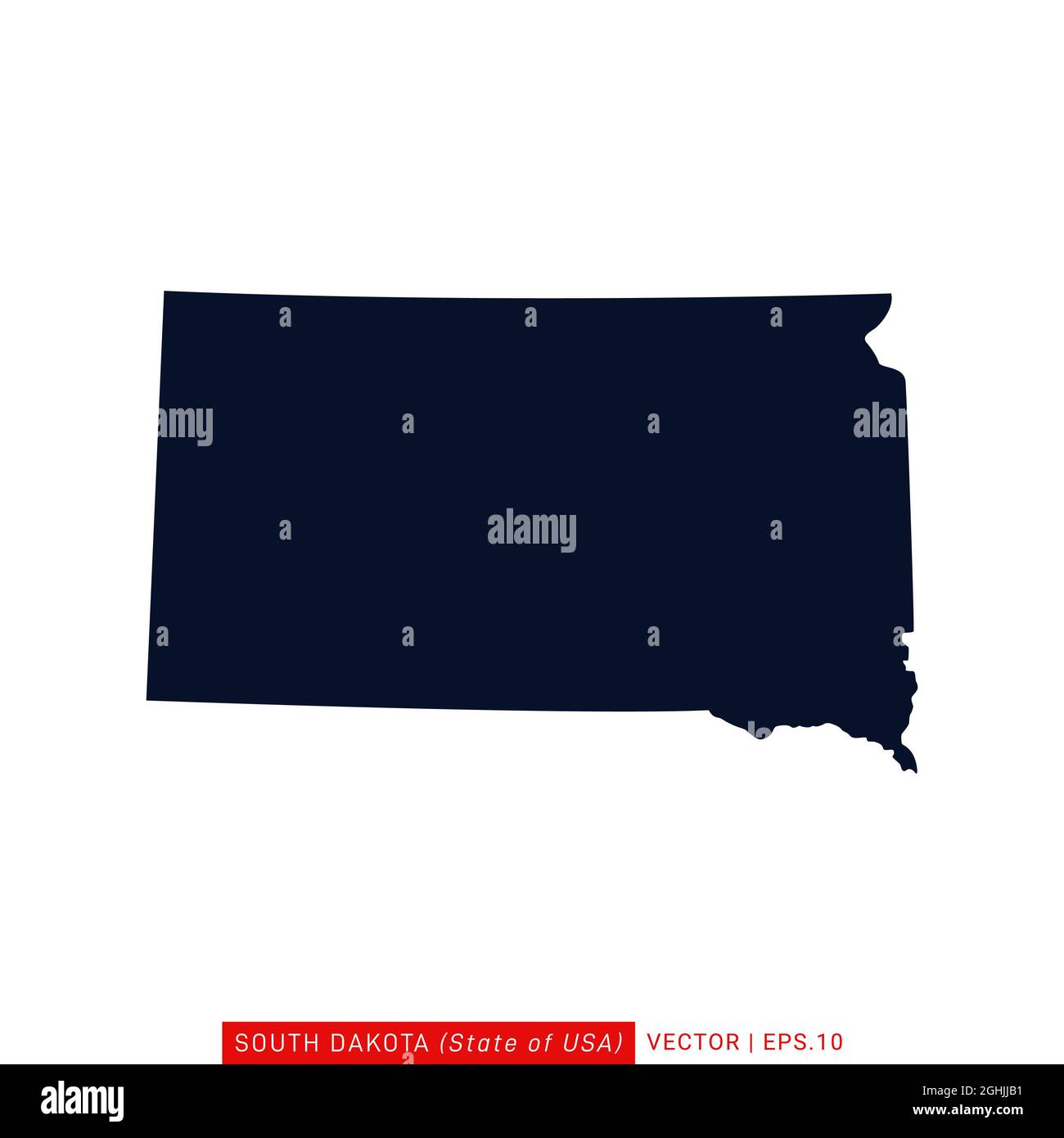 Modèle de conception d'illustrations vectorielles du Dakota du Sud (États-Unis). Vecteur eps 10. Illustration de Vecteur