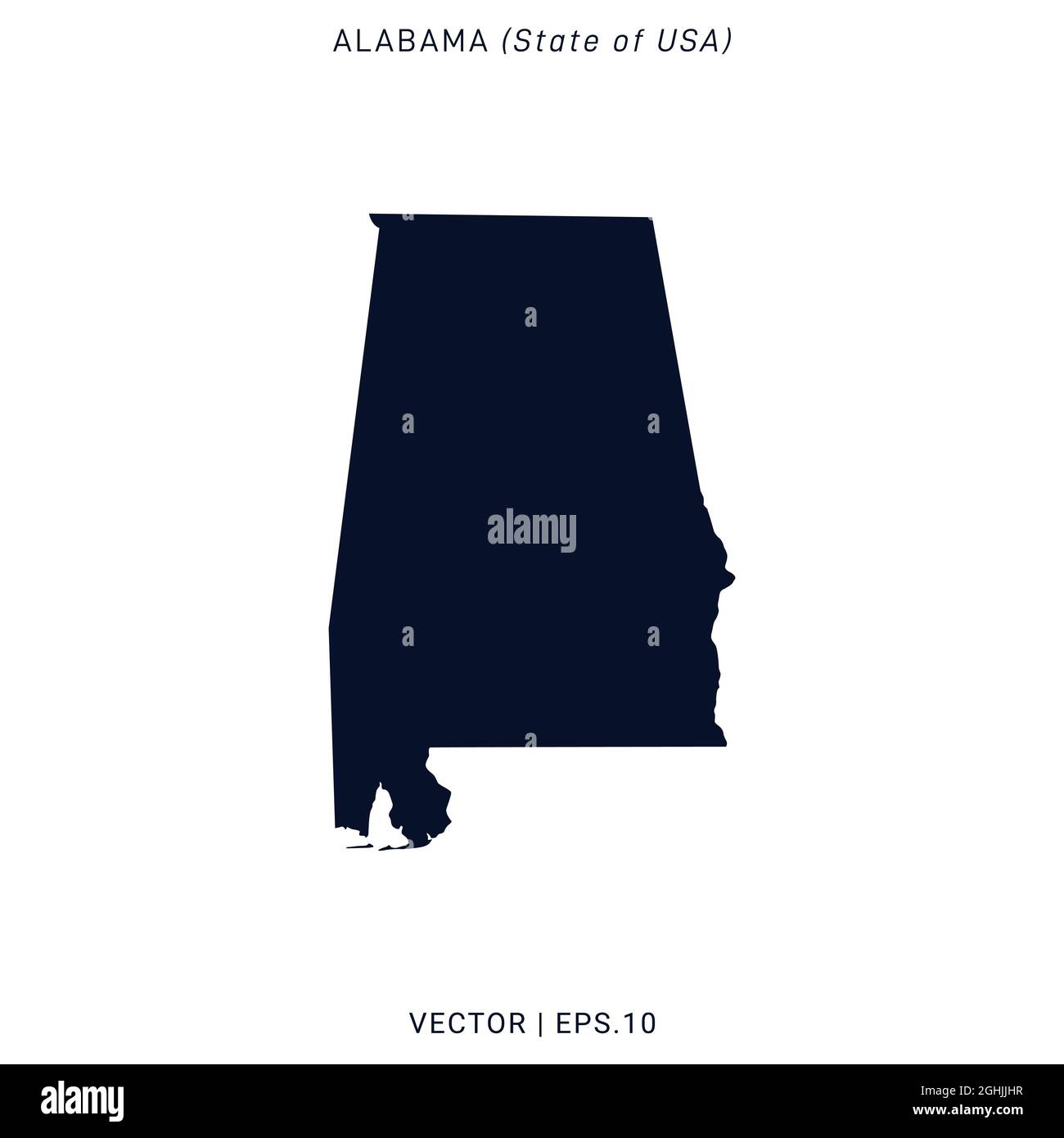 Modèle de conception d'illustrations vectorielles de carte Alabama (États-Unis). Vecteur eps 10. Illustration de Vecteur