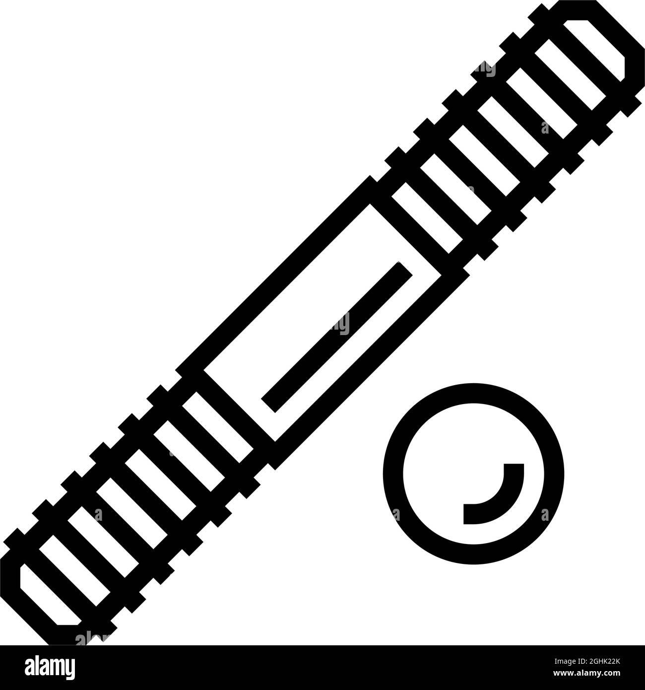 illustration du vecteur de l'icône de la ligne de boulon de goujon Illustration de Vecteur