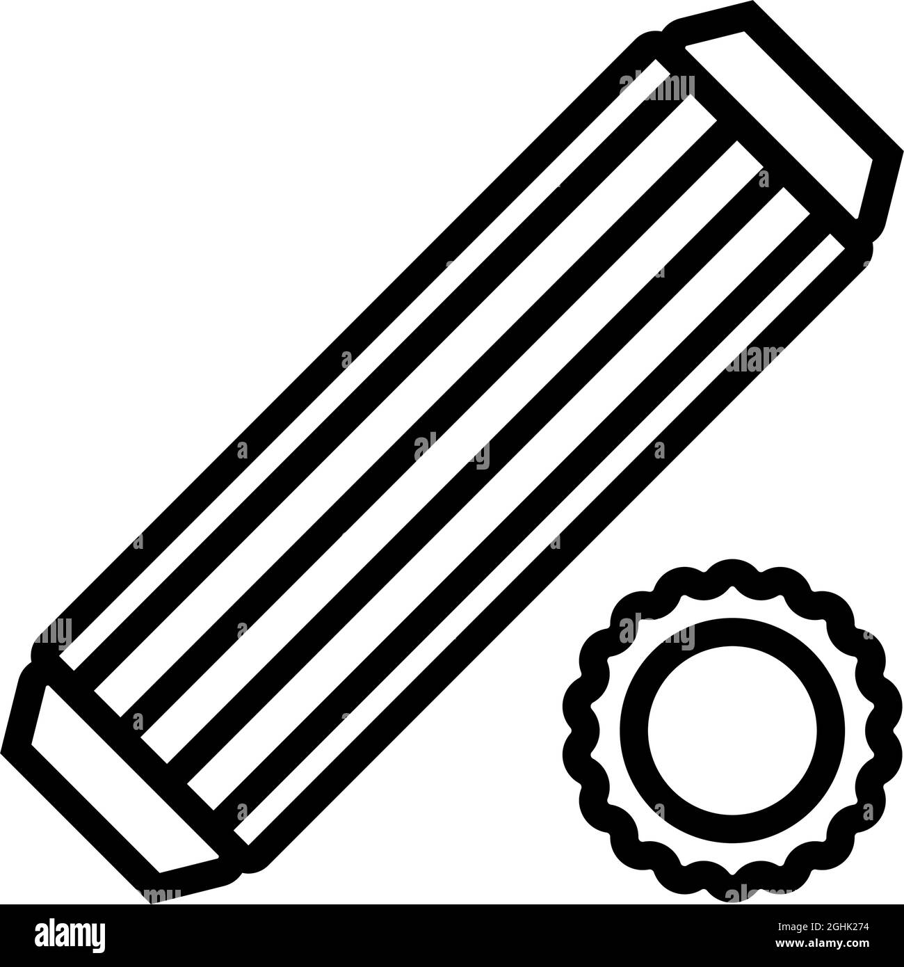 illustration vectorielle de l'icône de la ligne de guidage de la vis Illustration de Vecteur