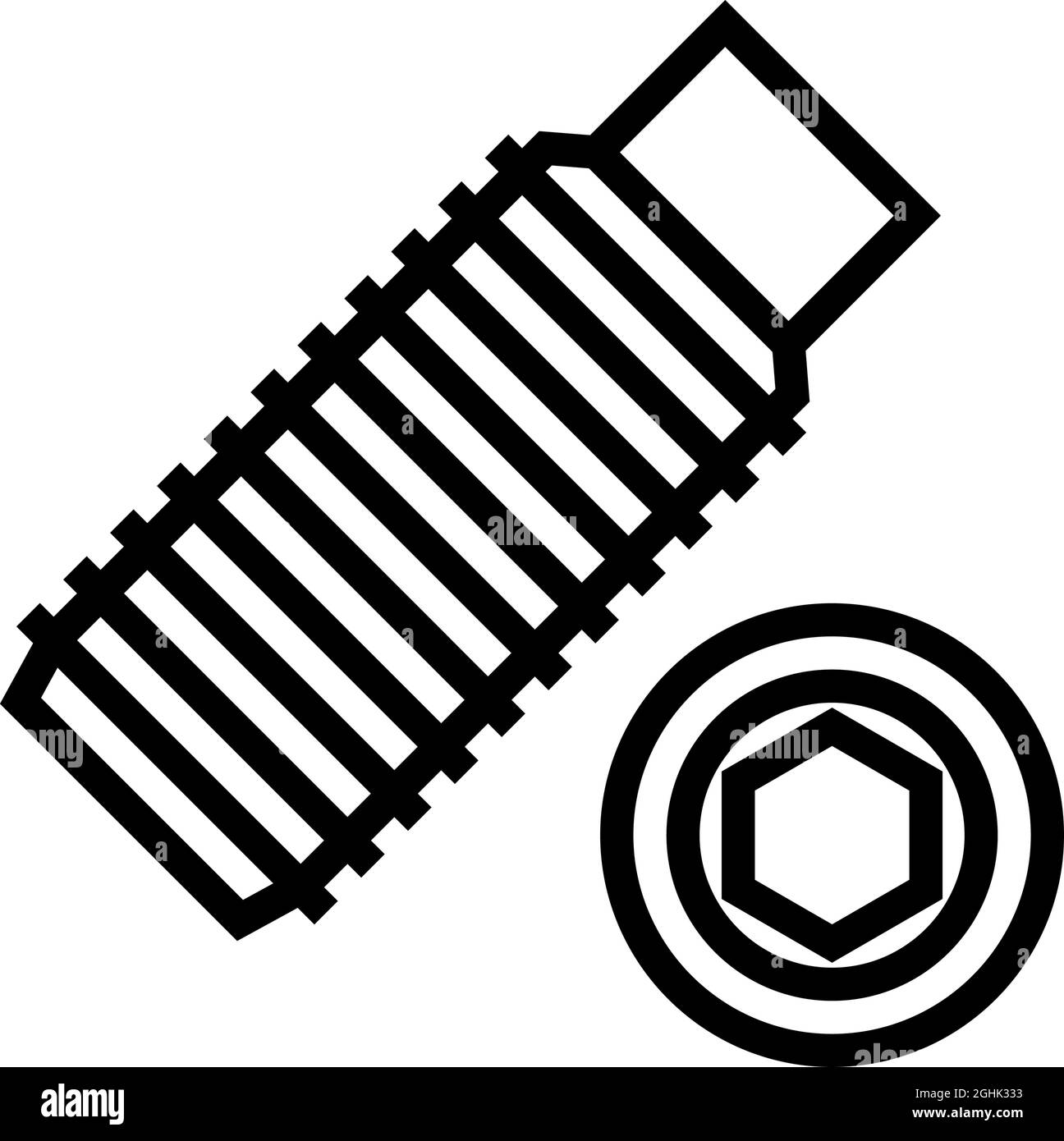 illustration du vecteur de l'icône de la ligne de vis de réglage Illustration de Vecteur