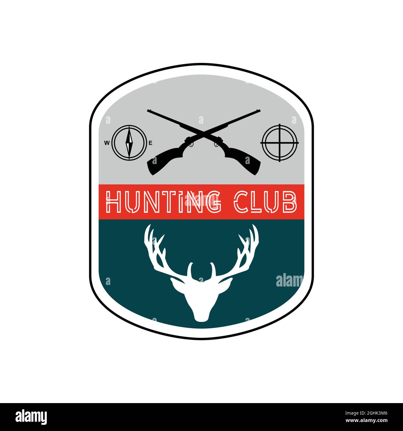 logo de la saison de chasse qui peut être personnalisé avec le nom du club selon vos besoins Illustration de Vecteur