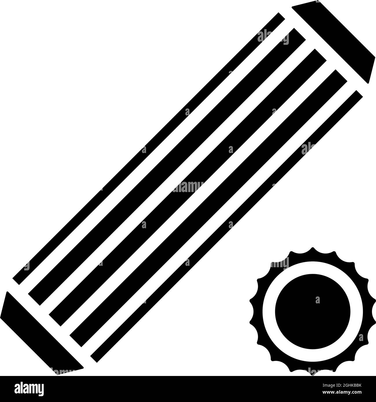 illustration du vecteur de l'icône de glyphe de la vis de centrage Illustration de Vecteur