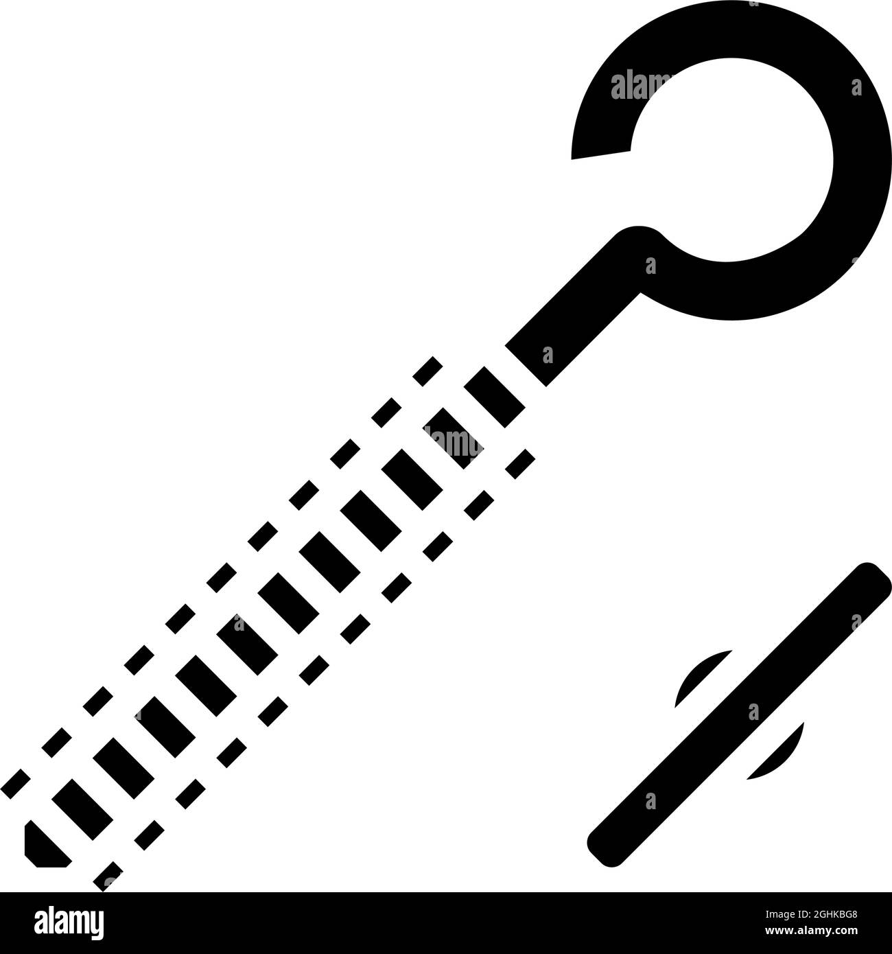 illustration du vecteur icône en forme de glyphe avec boulon à œil Illustration de Vecteur