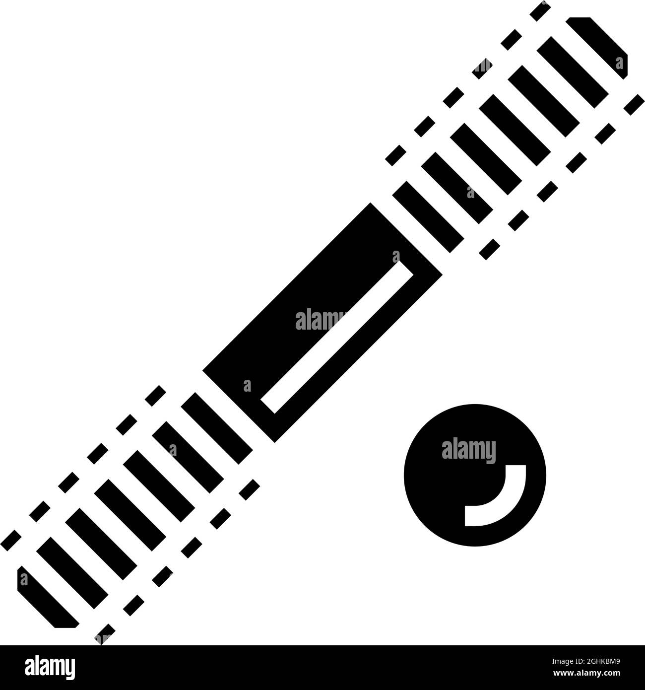 illustration du vecteur d'icône de glyphe de boulon de goujon Illustration de Vecteur