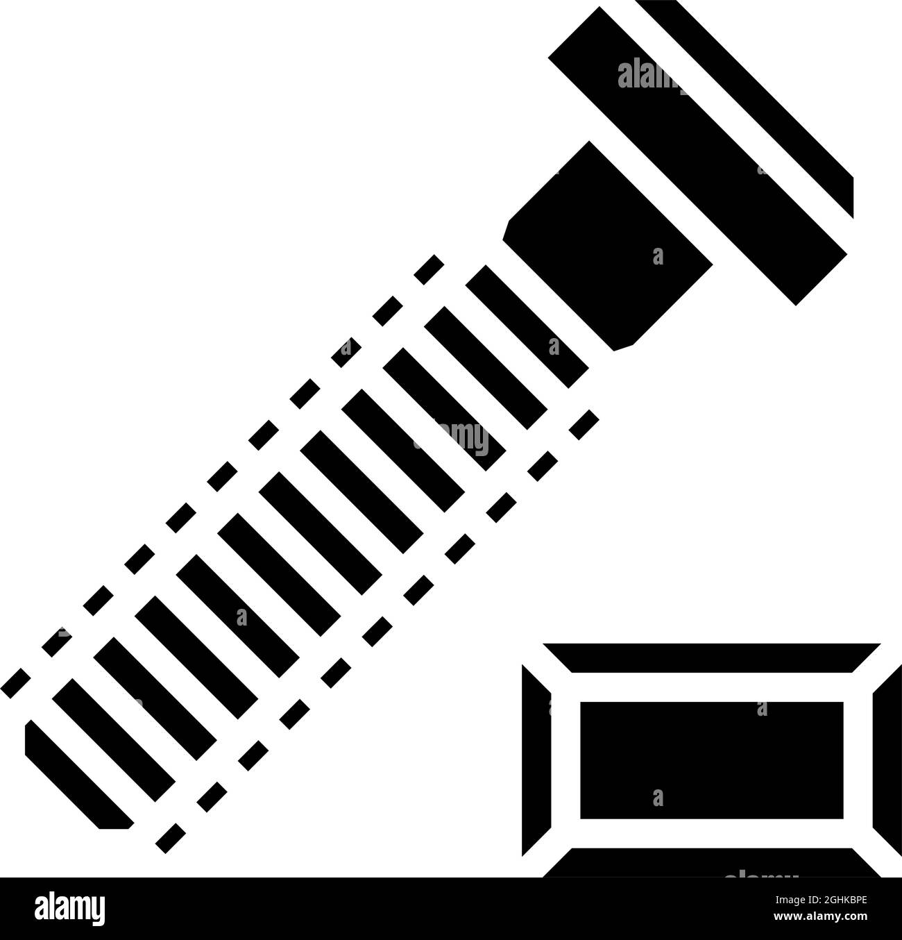 illustration du vecteur d'icône de glyphe de boulon de rainure en t. Illustration de Vecteur