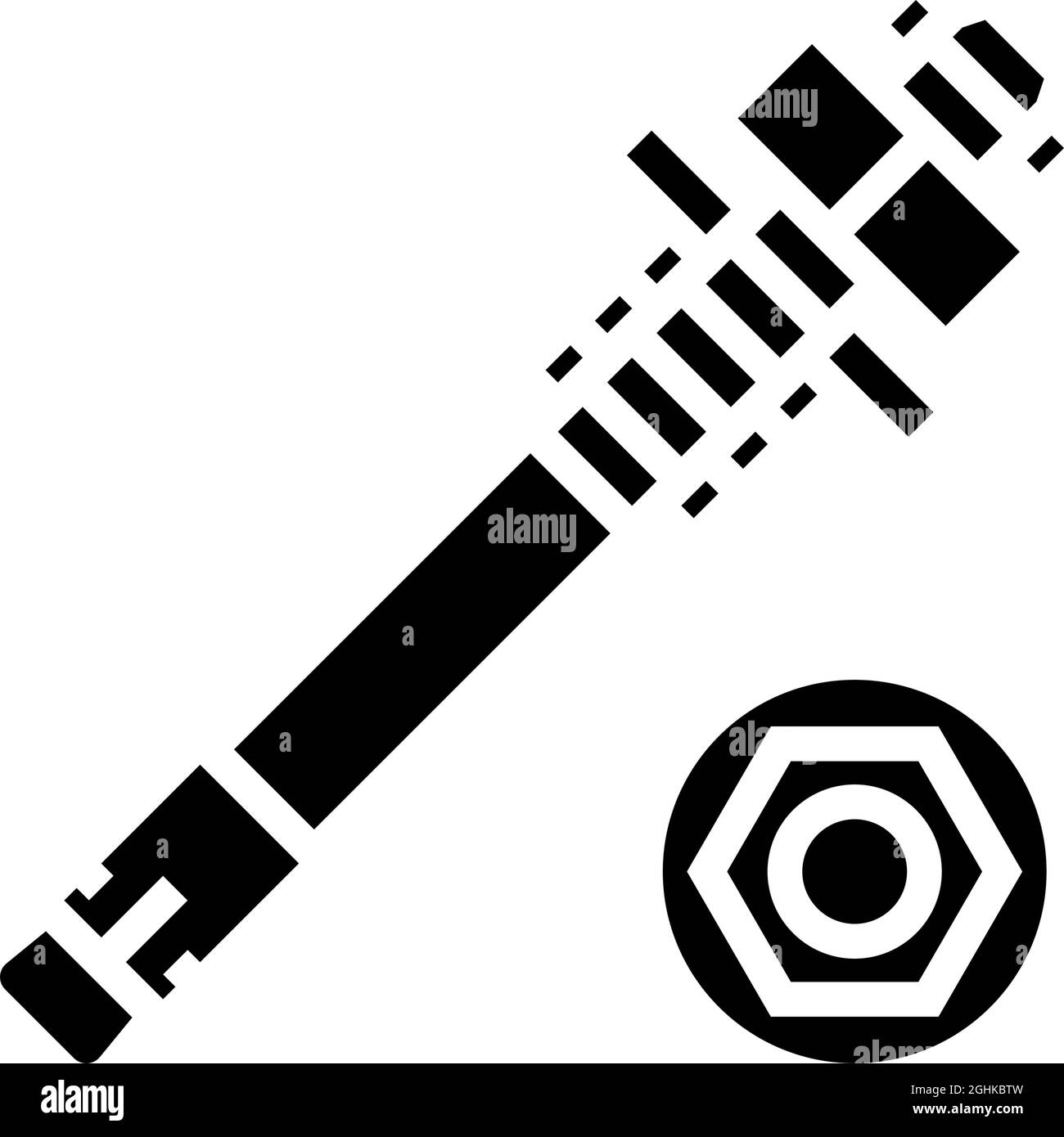 illustration du vecteur d'icône de glyphe d'ancrage de goujon Illustration de Vecteur