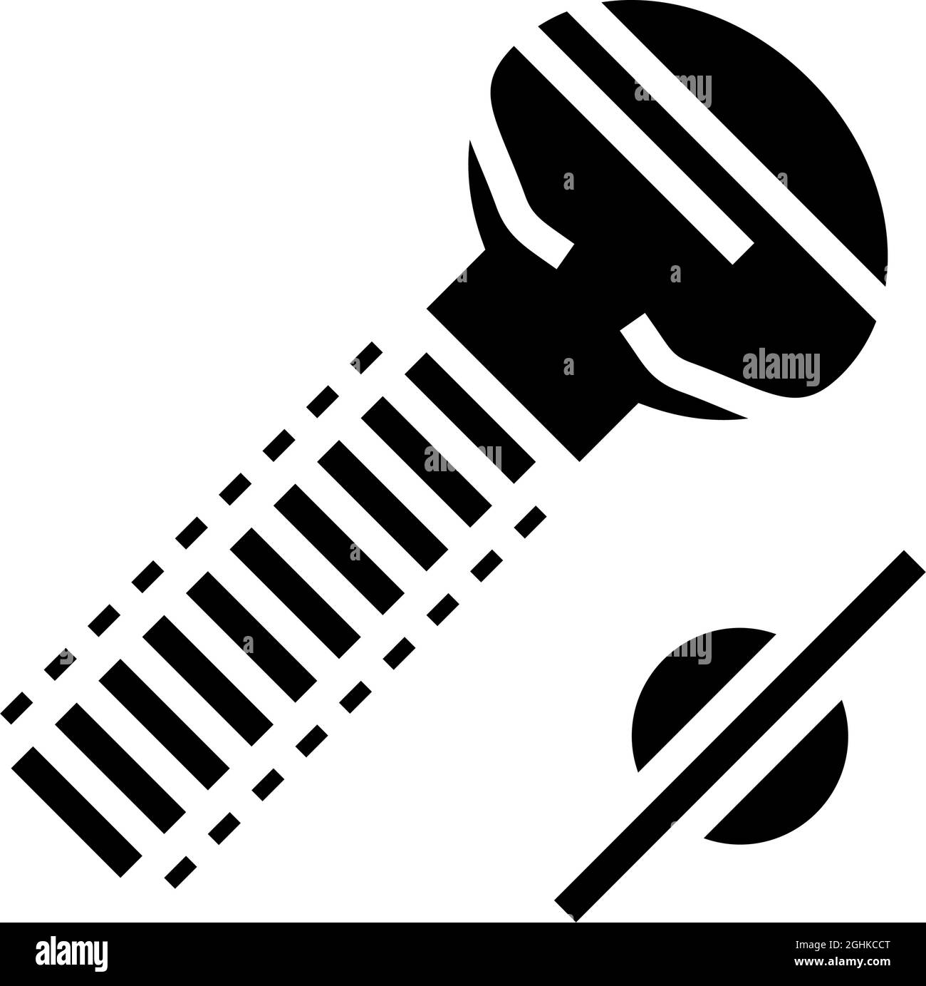 illustration du vecteur de l'icône de glyphe de la vis à oreilles Illustration de Vecteur