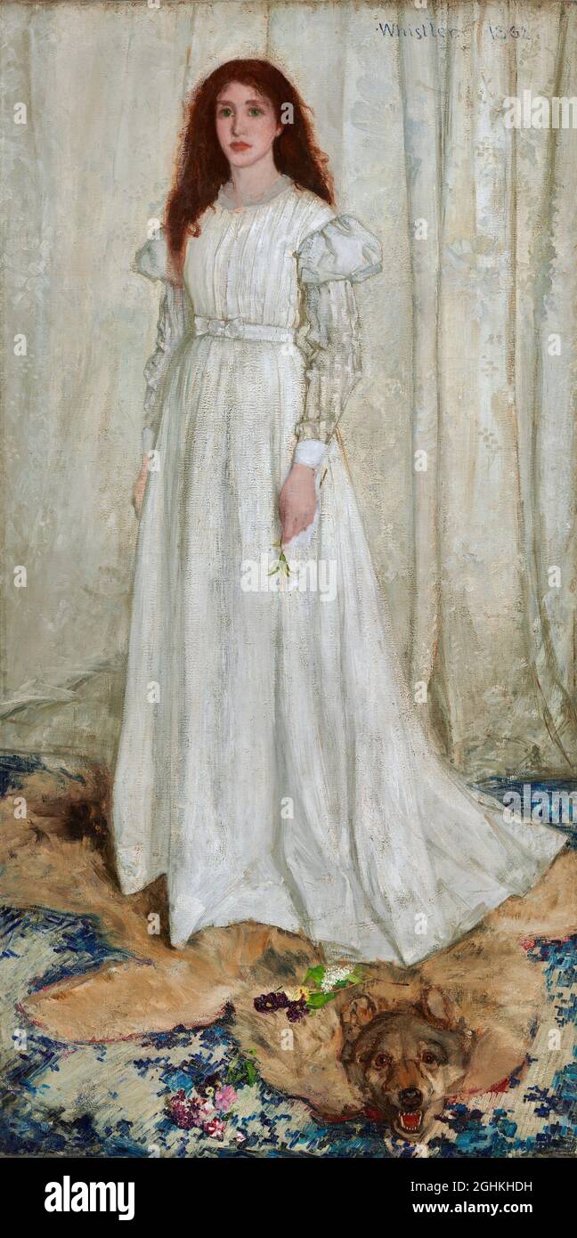 James McNeill oeuvre de Whistler intitulée The White Girl - Symphony in White No 1 - 1862 Banque D'Images