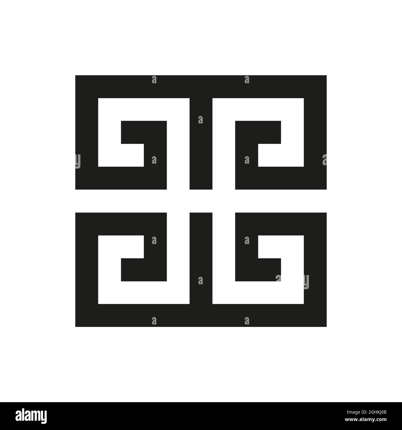 Logo clé grecque. Symbole de vecteur de motifs grecs. Illustration de Vecteur