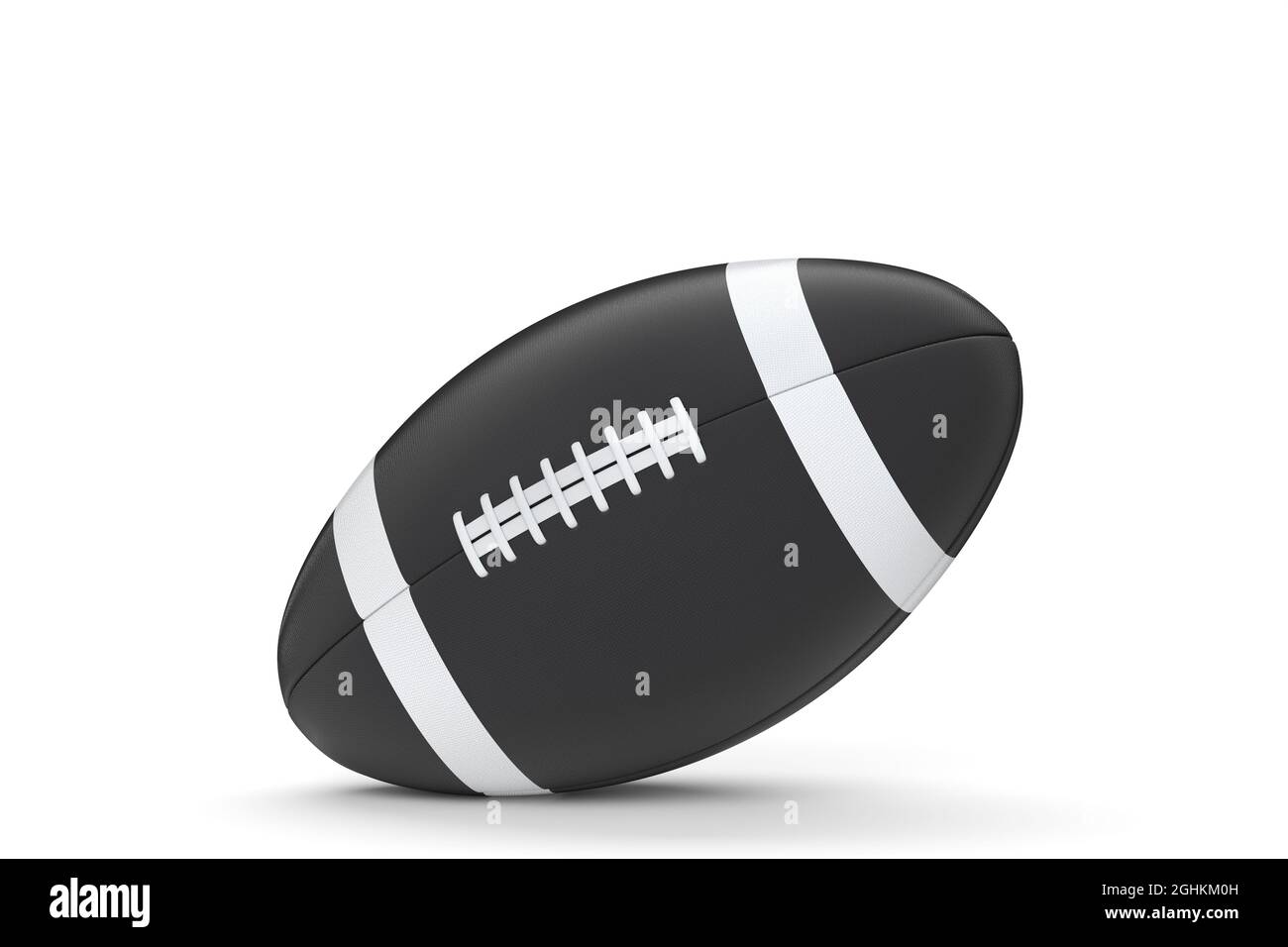 Ballon de football américain noir isolé sur fond blanc. rendu 3d des  accessoires de sport pour jouer en équipe Photo Stock - Alamy
