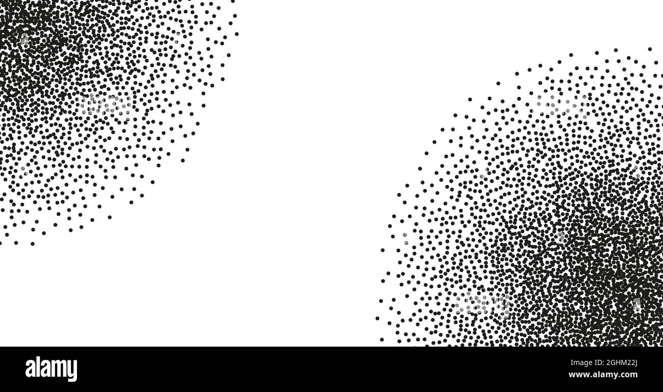 Arrière-plan vectoriel en pointillés minimal. Texture demi-teinte de dégradé rond noir. Effet d'ombre Illustration de Vecteur
