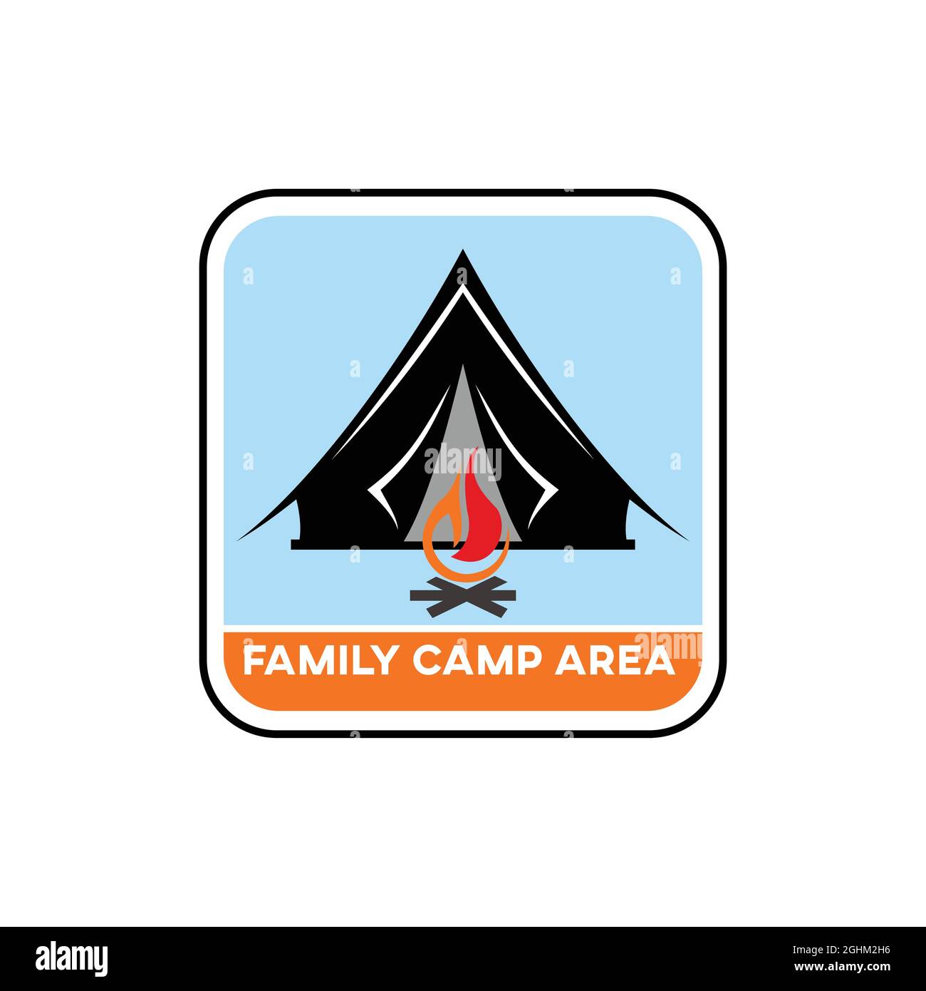 panneau pour la zone du camp Illustration de Vecteur