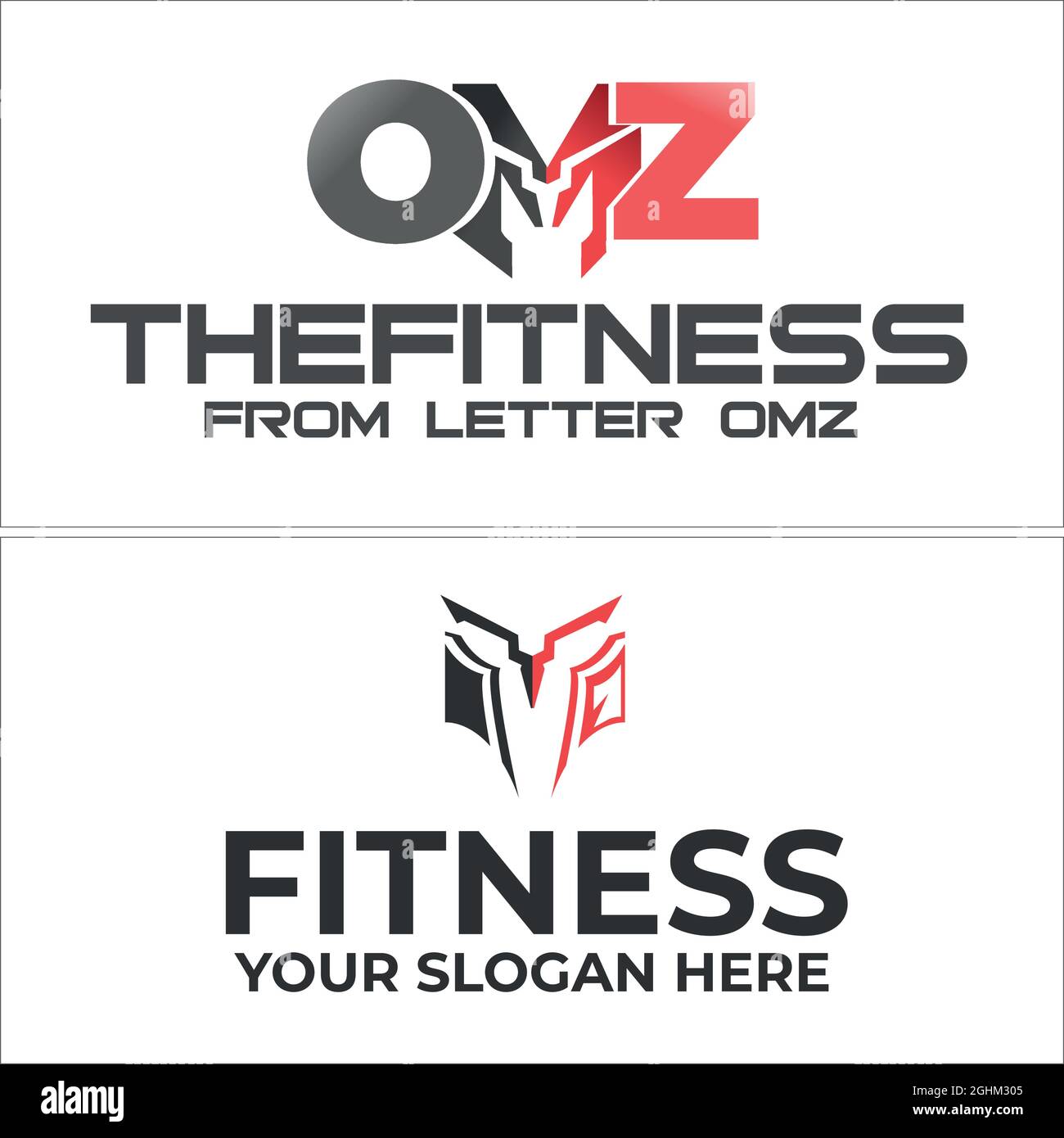 Logo initiales fitness Illustration de Vecteur