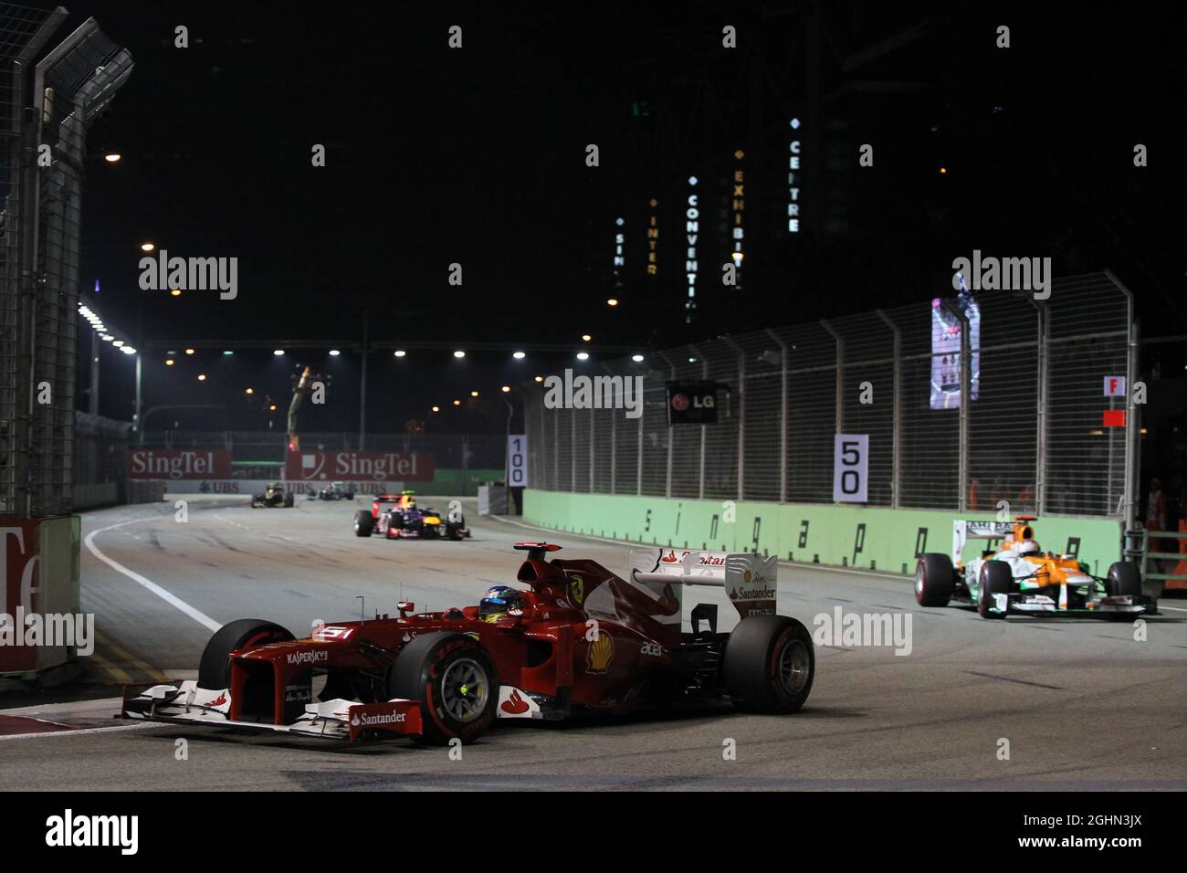 Fernando Alonso (ESP) Ferrari F2012. 23.09.2012. Championnat du monde de Formule 1, Rd 14, Grand Prix de Singapour, Singapour, Singapour, Jour de la course Banque D'Images