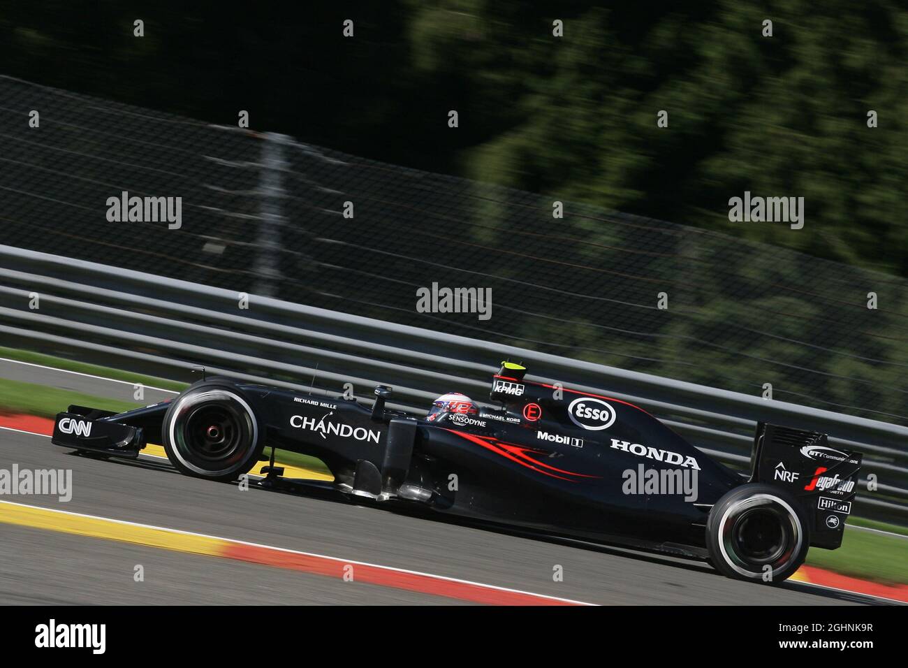 Jenson Button (GBR) McLaren MP4-31. 26.08.2016. Formula 1 World Championship, Rd 13, Grand Prix de Belgique, Spa Francorchamps, Belgique, Journée d'entraînement. Le crédit photo doit être lu : images XPB/Press Association. Banque D'Images