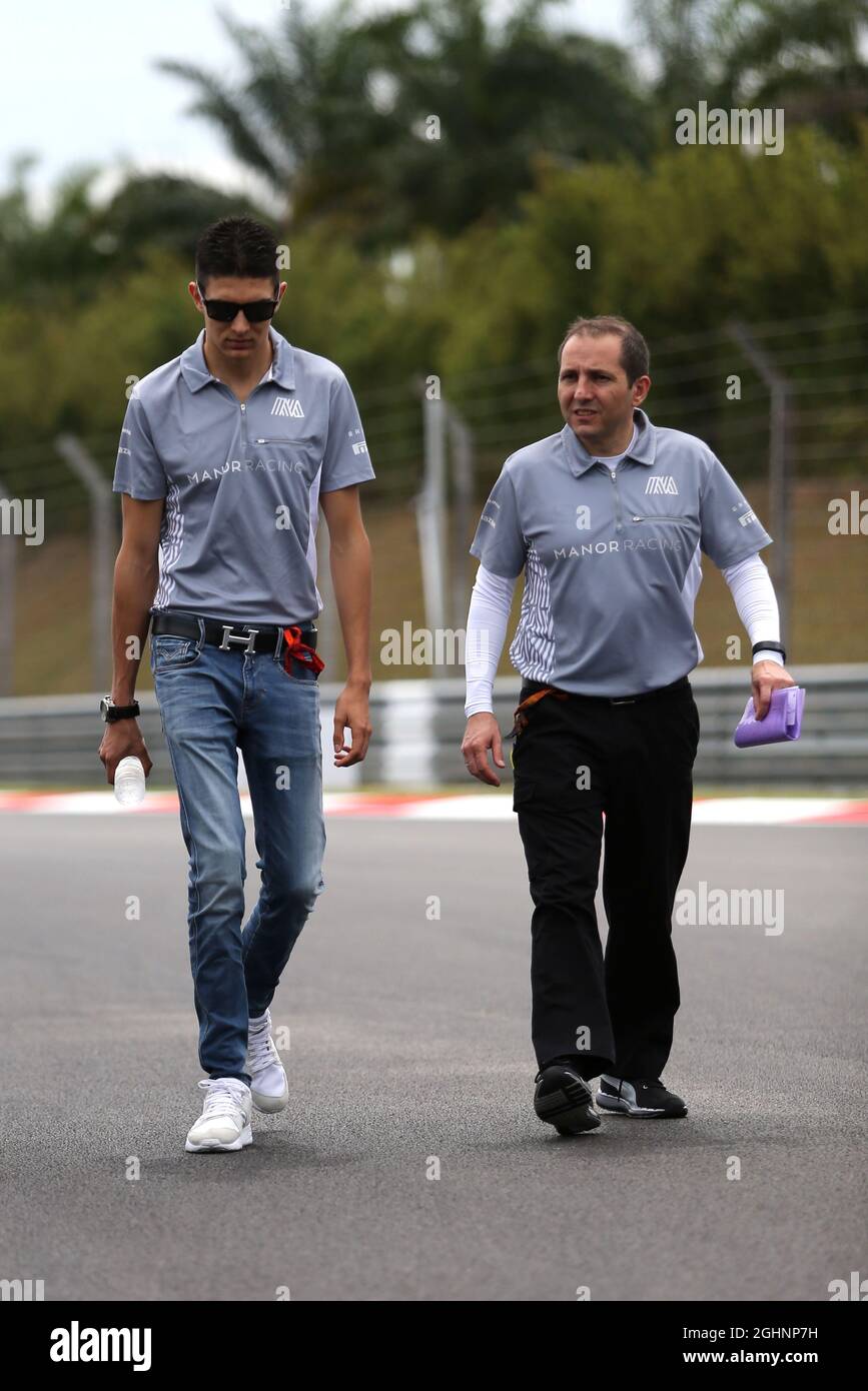 Esteban Ocon (FRA) Manor Racing parcourt le circuit. 29.09.2016. Championnat du monde de Formule 1, Rd 16, Grand Prix de Malaisie, Sepang, Malaisie, Jeudi. Le crédit photo doit être lu : images XPB/Press Association. Banque D'Images