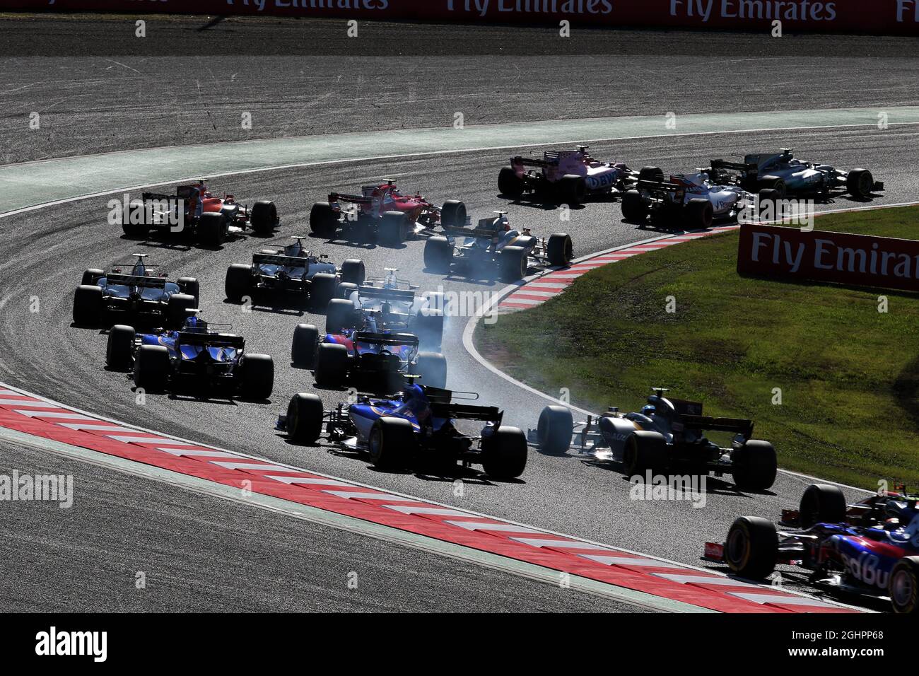 Le début de la course. 08.10.2017. Championnat du monde de Formule 1, Rd 16, Grand Prix japonais, Suzuka, Japon, Jour de la course. Le crédit photo doit être lu : images XPB/Press Association. Banque D'Images