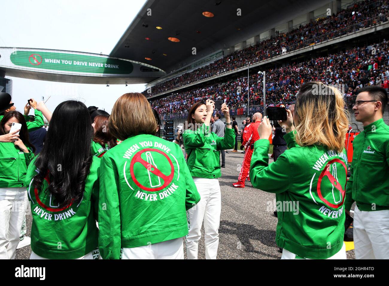 Atmosphère de la grille. 15.04.2018. Championnat du monde de Formule 1, Rd 3, Grand Prix de Chine, Shanghai, Chine, Jour de la course. Le crédit photo doit être lu : images XPB/Press Association. Banque D'Images