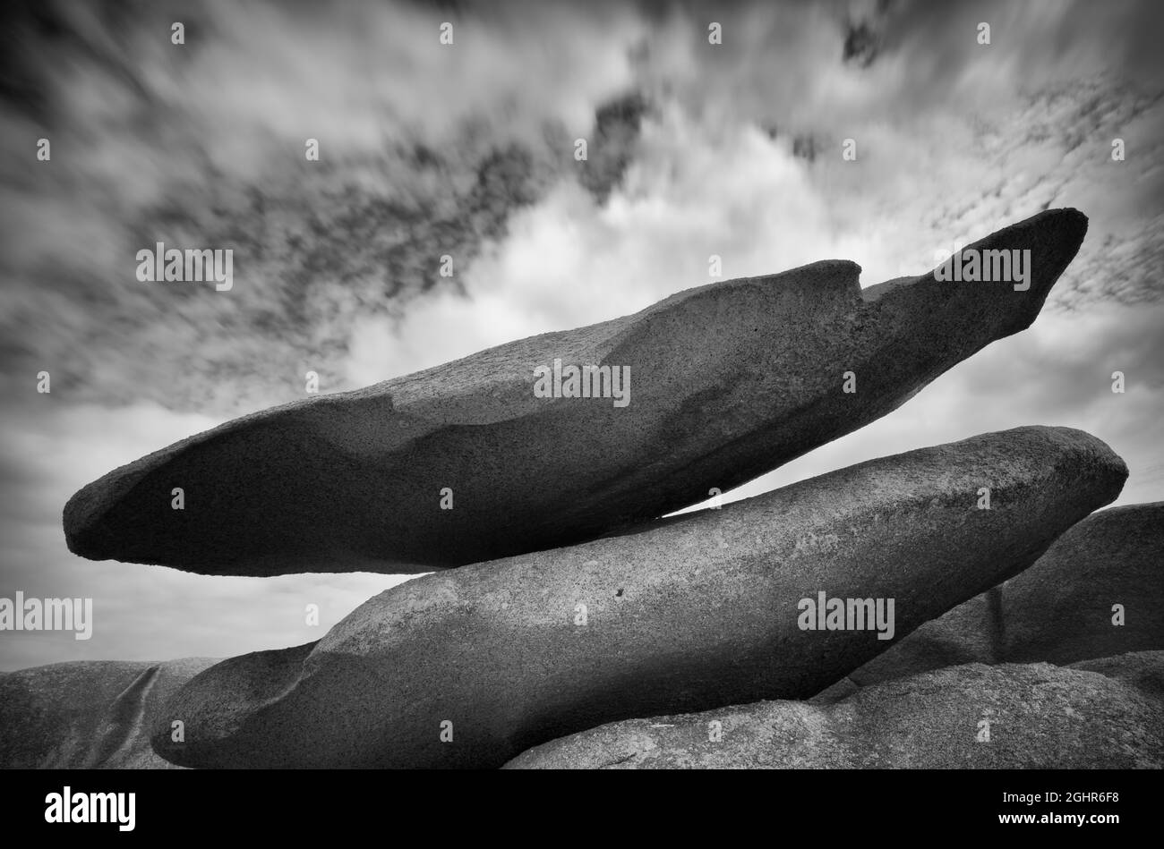Palette du peintre formation rocheuse, Malpalette, Ile Renote, côte rocheuse le long du Sentier des douiers, Tregastel, Côte de granit Rose, Côtes Banque D'Images