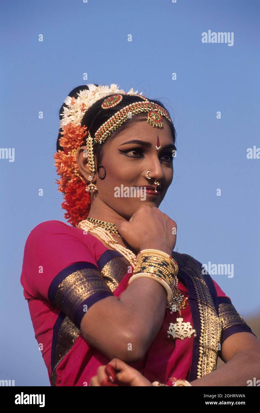 Kuchipudi, danse classique de l'Inde, Andhra Pradesh, Inde Banque D'Images