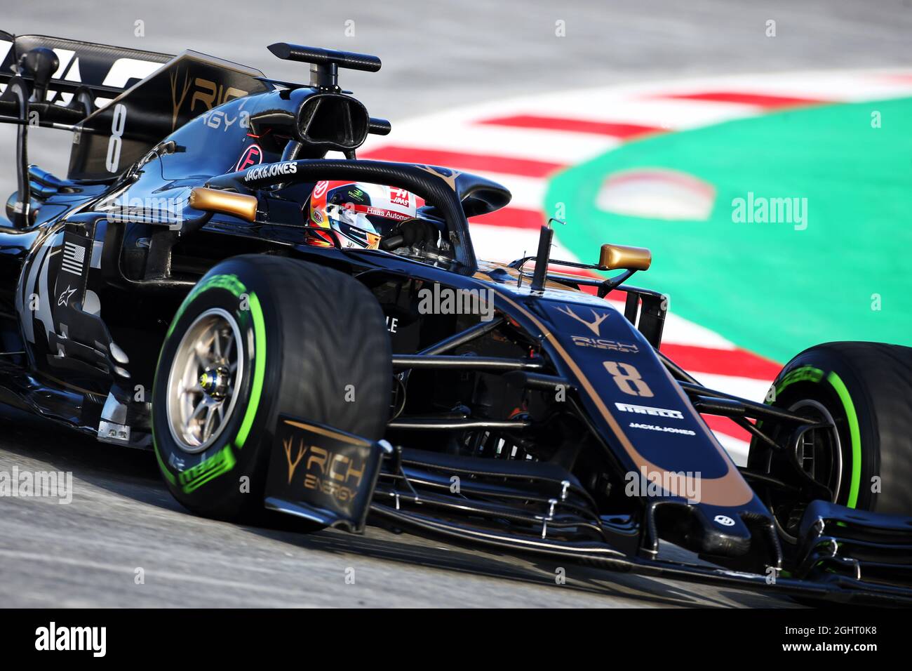 Romain Grosjean (FRA) Haas F1 Team VF-19. 18.02.2019. Test de Formule 1, première journée, Barcelone, Espagne. Lundi. Le crédit photo doit être lu : images XPB/Press Association. Banque D'Images