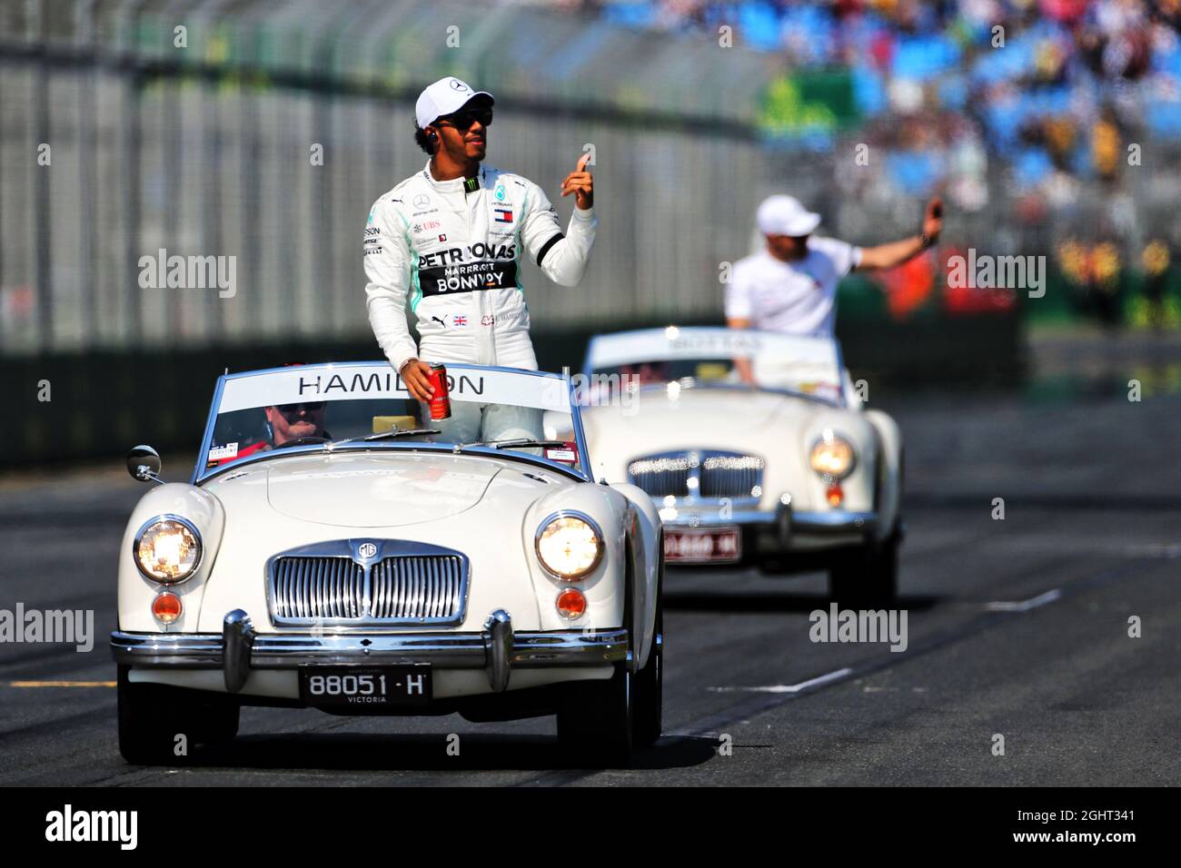 Lewis Hamilton (GBR) Mercedes AMG F1 sur le défilé des pilotes. 17.03.2019. Championnat du monde de Formule 1, Rd 1, Grand Prix d'Australie, Albert Park, Melbourne, Australie, jour de la course. Le crédit photo doit être lu : images XPB/Press Association. Banque D'Images