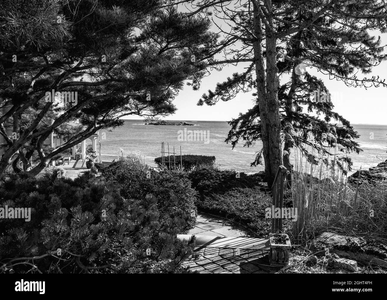 La neige et la glace sont très attrayantes en noir et blanc. Banque D'Images