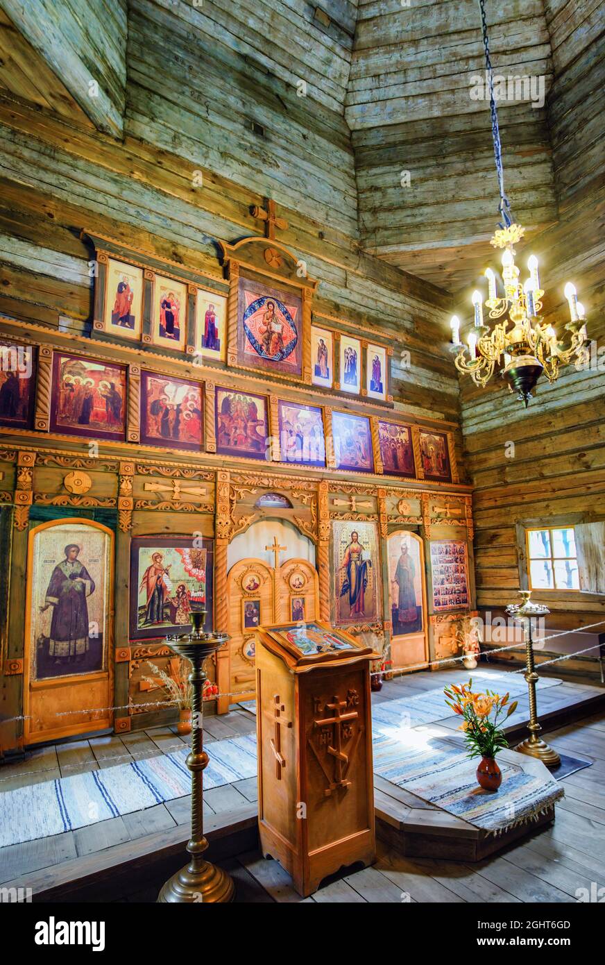 Eglise au Musée de l'architecture en bois, Suzdal, Russie Banque D'Images