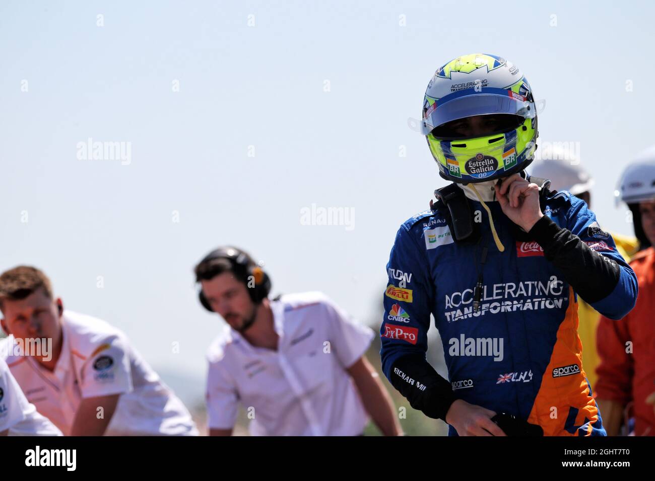 Lando Norris (GBR) McLaren MCL34 s'est arrêté à la sortie de la voie de la fosse. 14.05.2019. Formule 1 dans les tests de saison, premier jour, Barcelone, Espagne. Mardi. Le crédit photo doit être lu : images XPB/Press Association. Banque D'Images