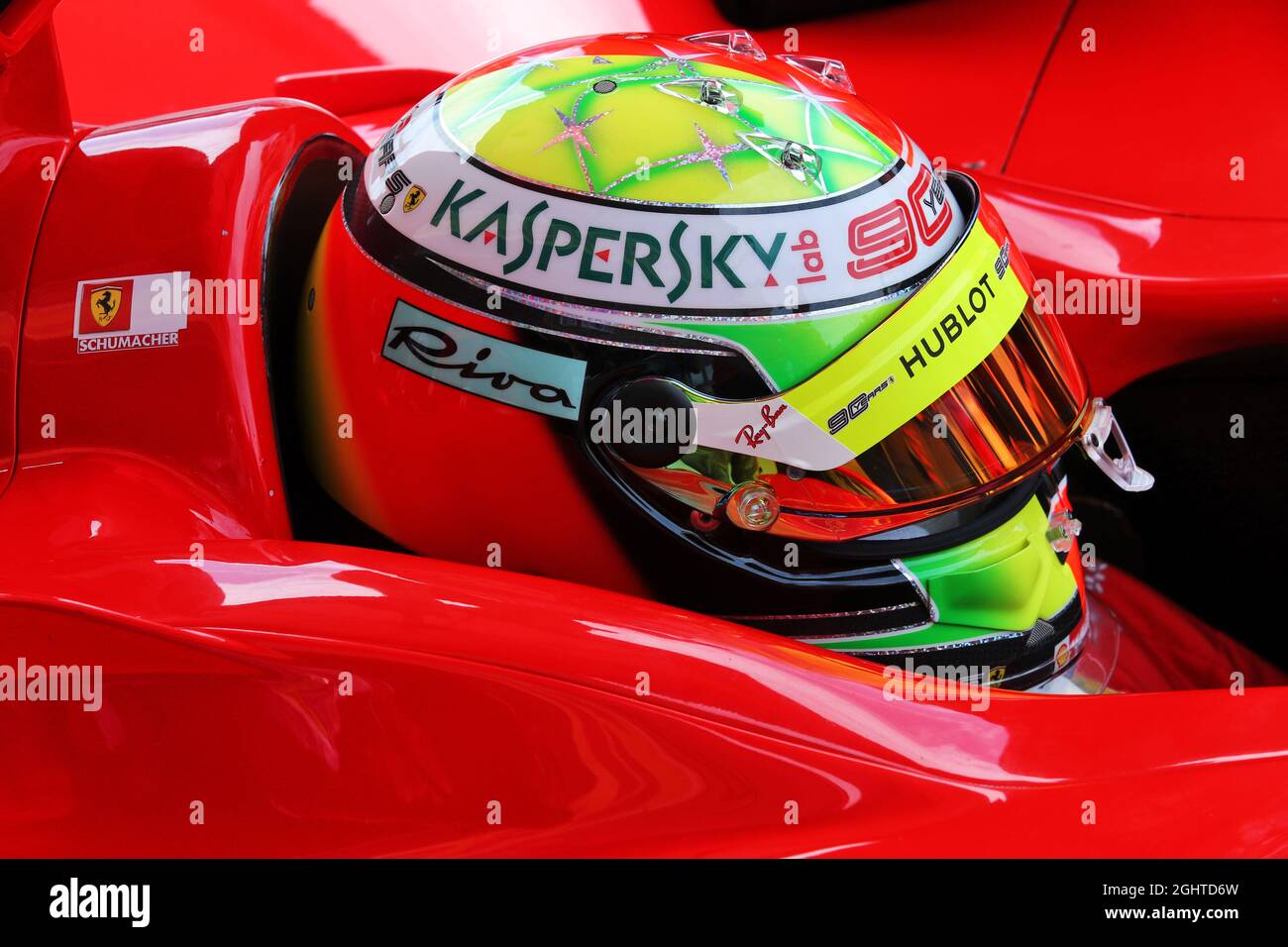 Mick Schumacher (GER) Ferrari Test Driver dans la Ferrari F2003-GA conduit par son père Michael Schumacher. 27.07.2019. Championnat du monde de Formule 1, Rd 11, Grand Prix d'Allemagne, Hockenheim, Allemagne, Jour de qualification. Le crédit photo doit être lu : images XPB/Press Association. Banque D'Images