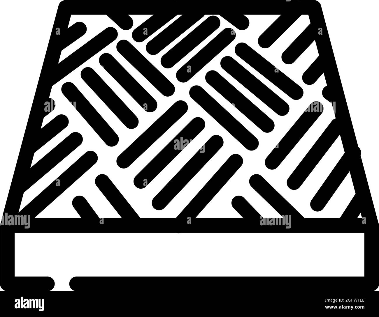 illustration vectorielle d'icône de ligne de revêtement de sol antidérapante Illustration de Vecteur