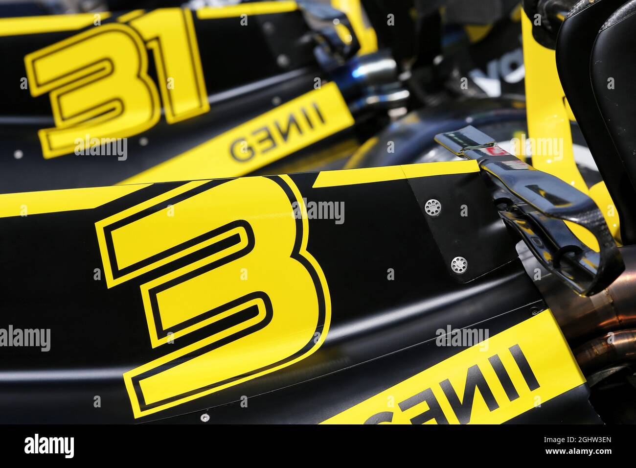 Renault F1 Team RS20 couvre-moteur. 12.03.2020. Championnat du monde de  Formule 1, Rd 1, Grand Prix d'Australie, Albert Park, Melbourne, Australie,  jour de préparation. Le crédit photo doit être lu : images